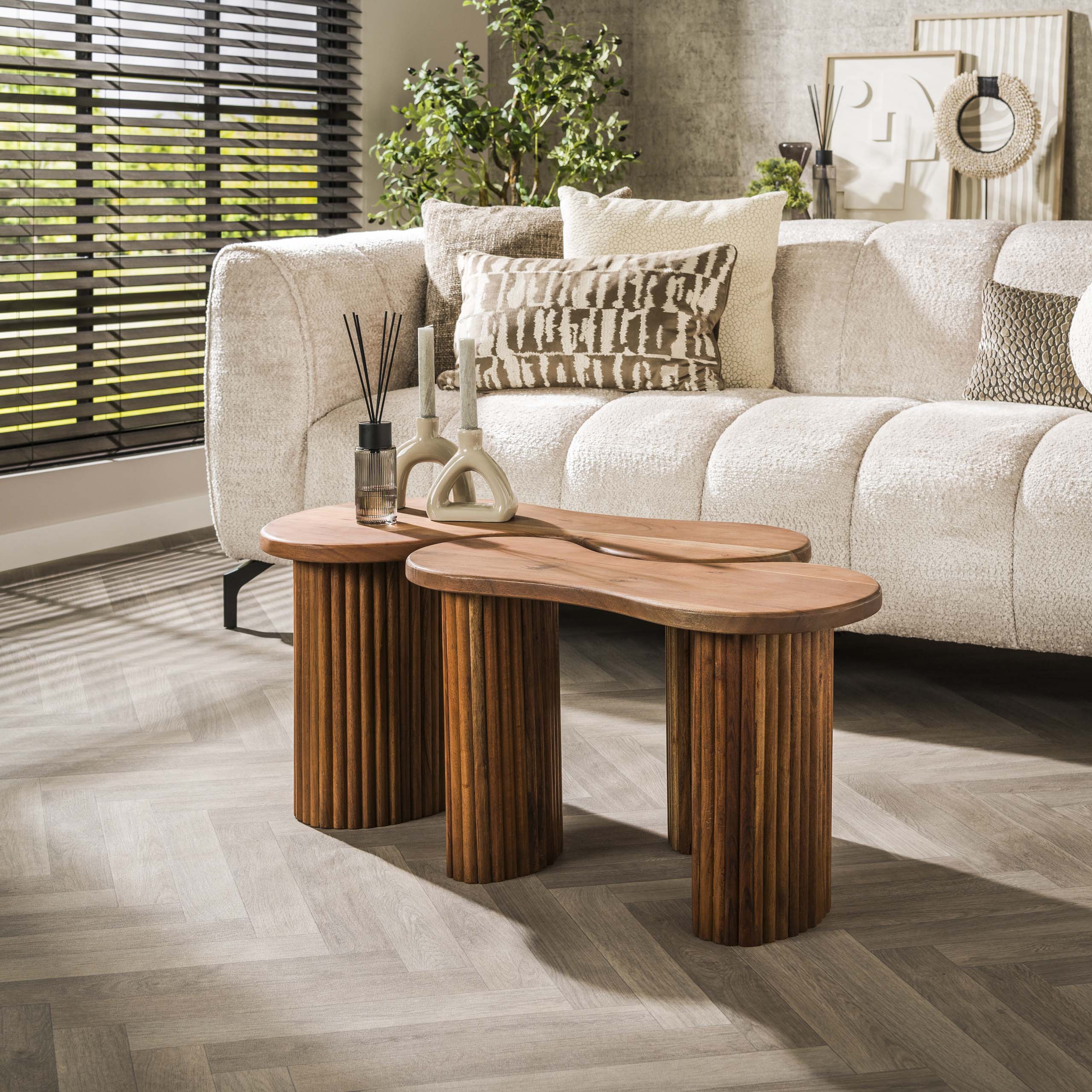 Salontafel Fuse set van 2 / Massief acacia - Zijlstra