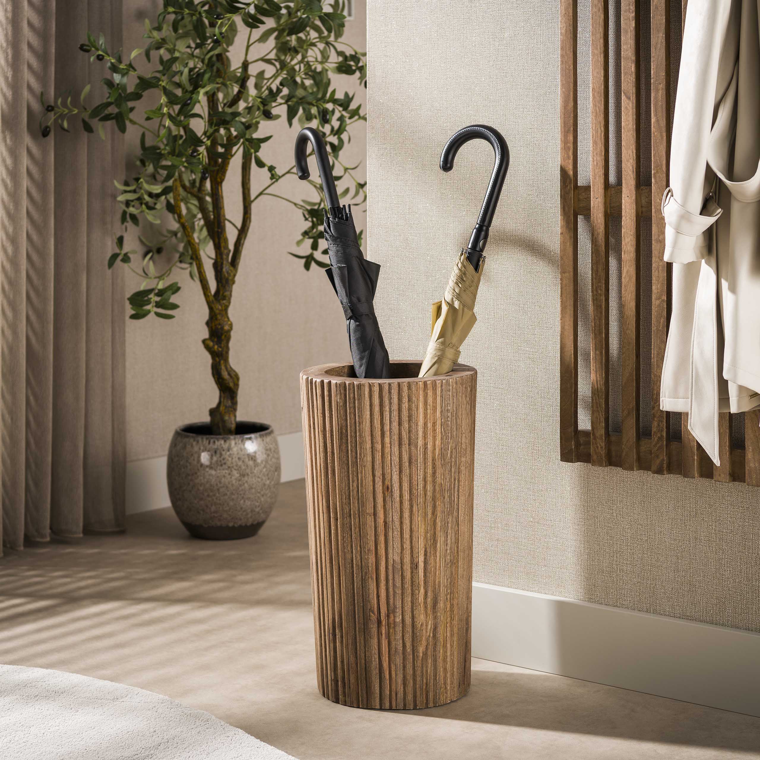 Umbrella Stand Wave flared / Solid mango sand - Zijlstra