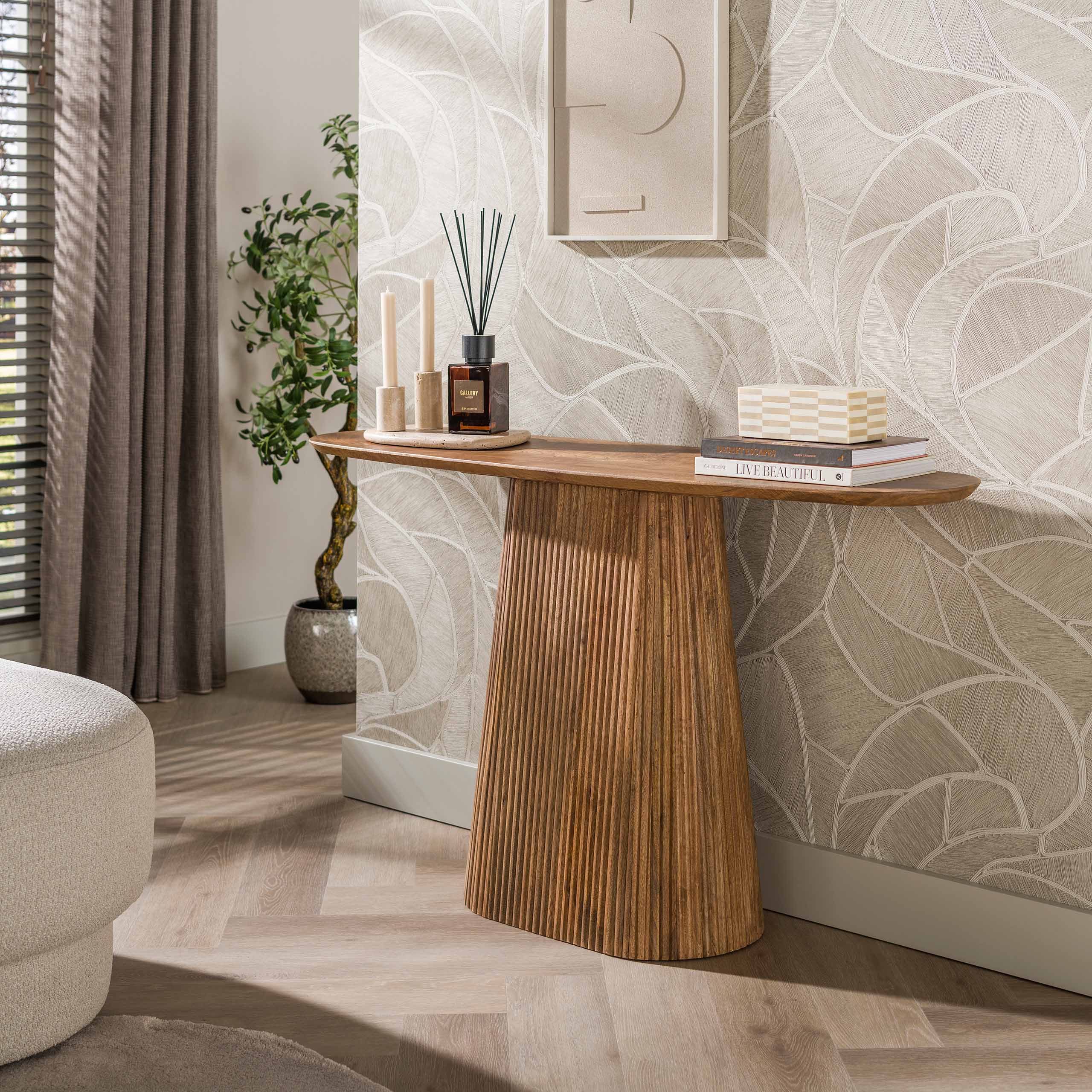 Hall Table Wave / Solid mango sand - Zijlstra