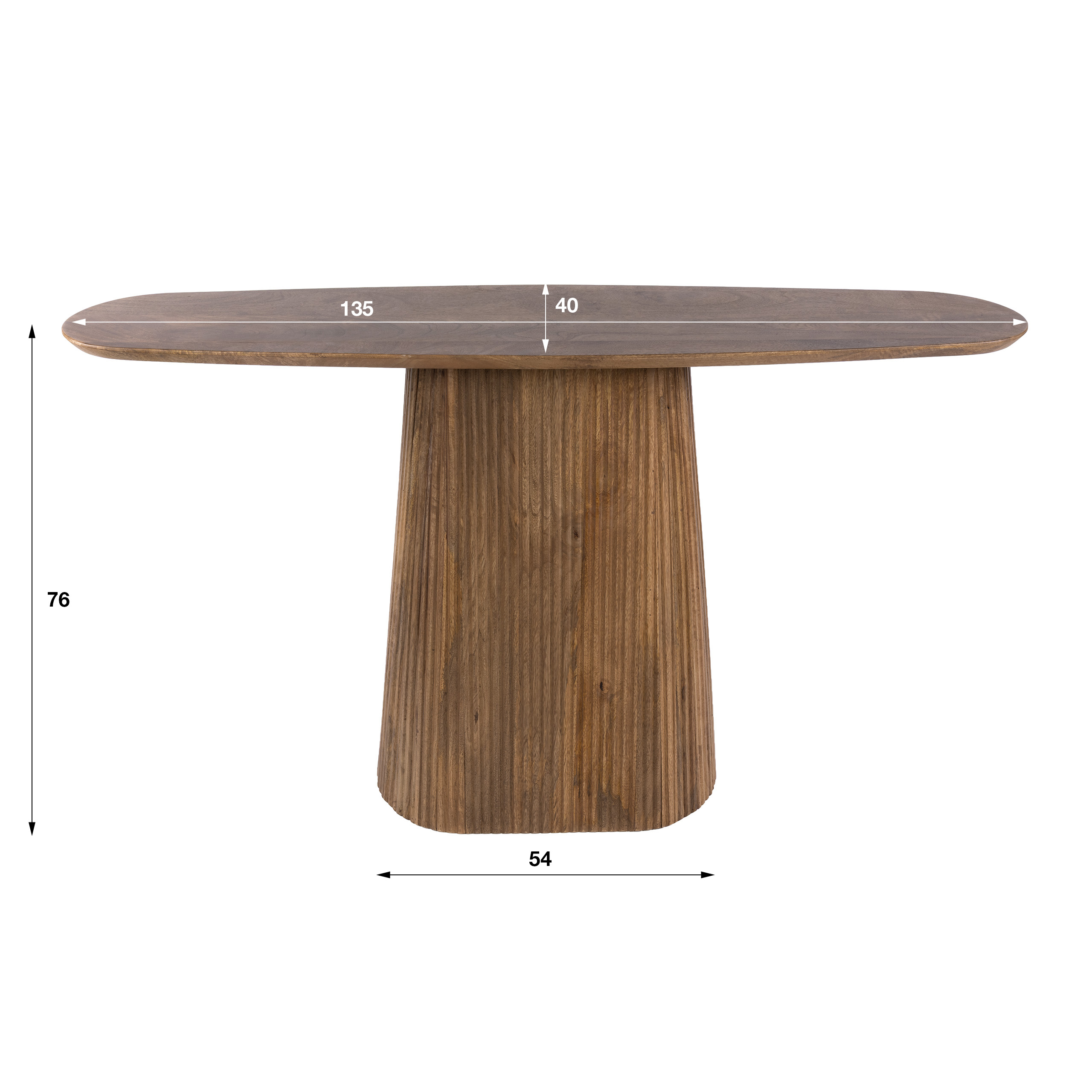 Haltafel Wave / Massief mango zand - Zijlstra