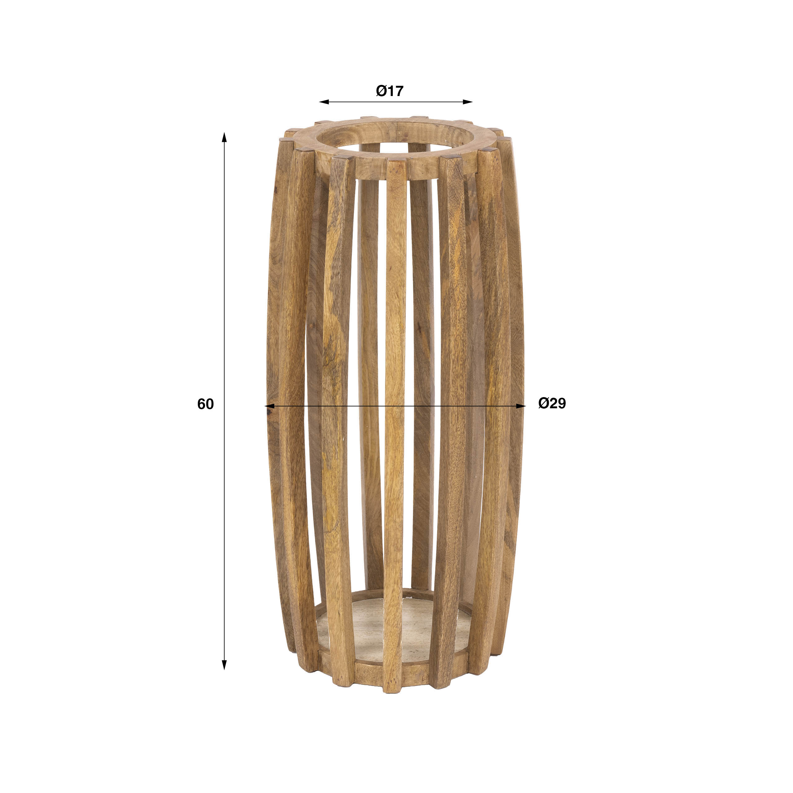 Schirmständer Tweak aus massivem Mangoholz Sand (Massiv Mango Sand) - Emmo Design