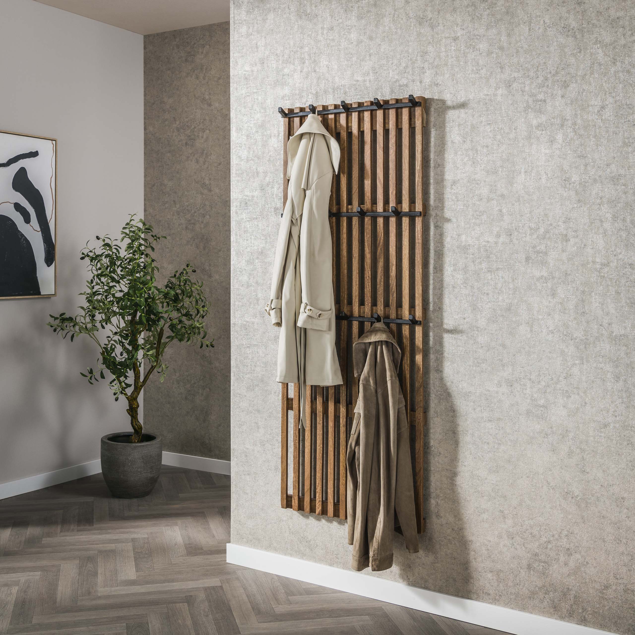 Coat Rack Tweak tall 14 hooks / Solid mango sand - Zijlstra