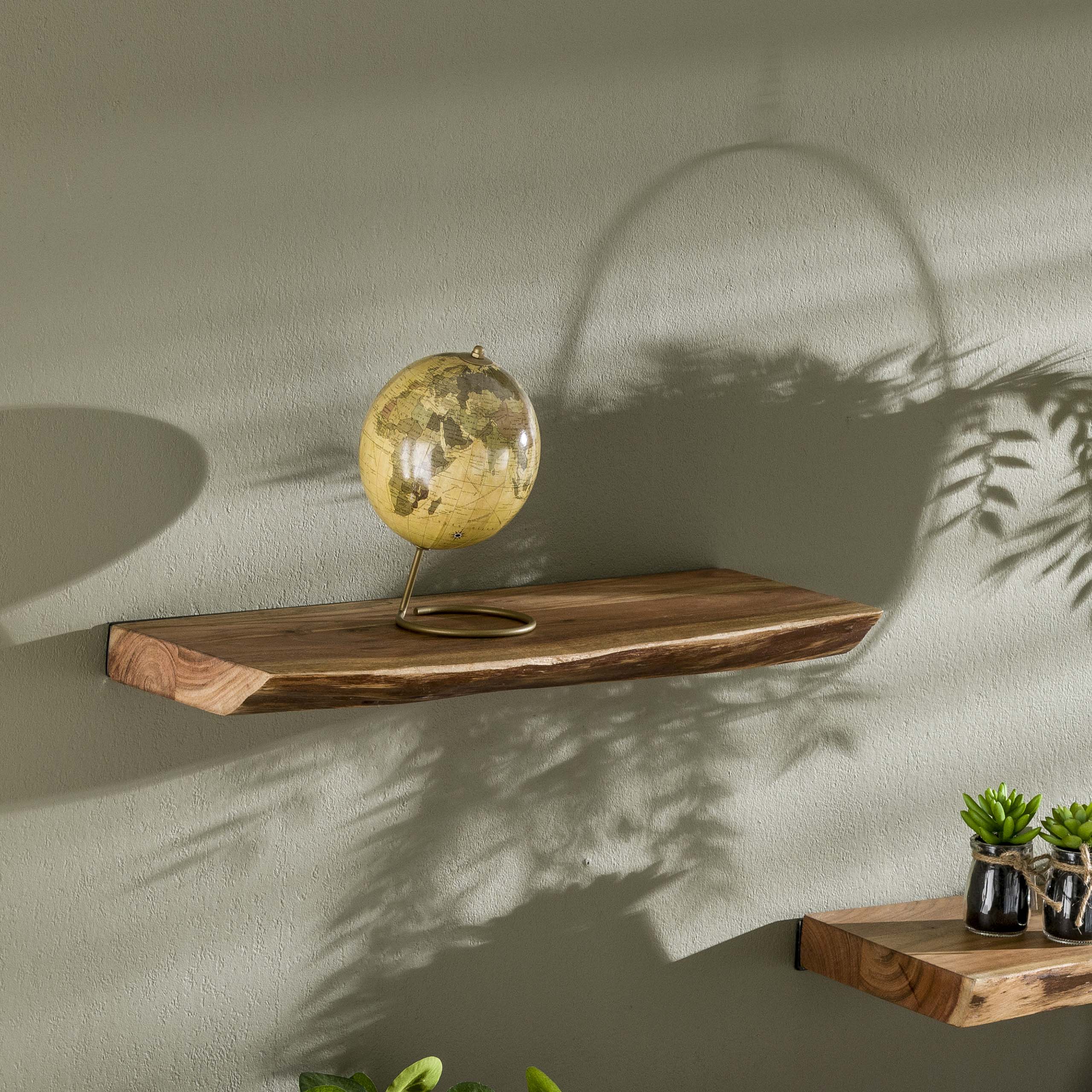 Wandplank Edge 60cm / Massief acacia - Zijlstra