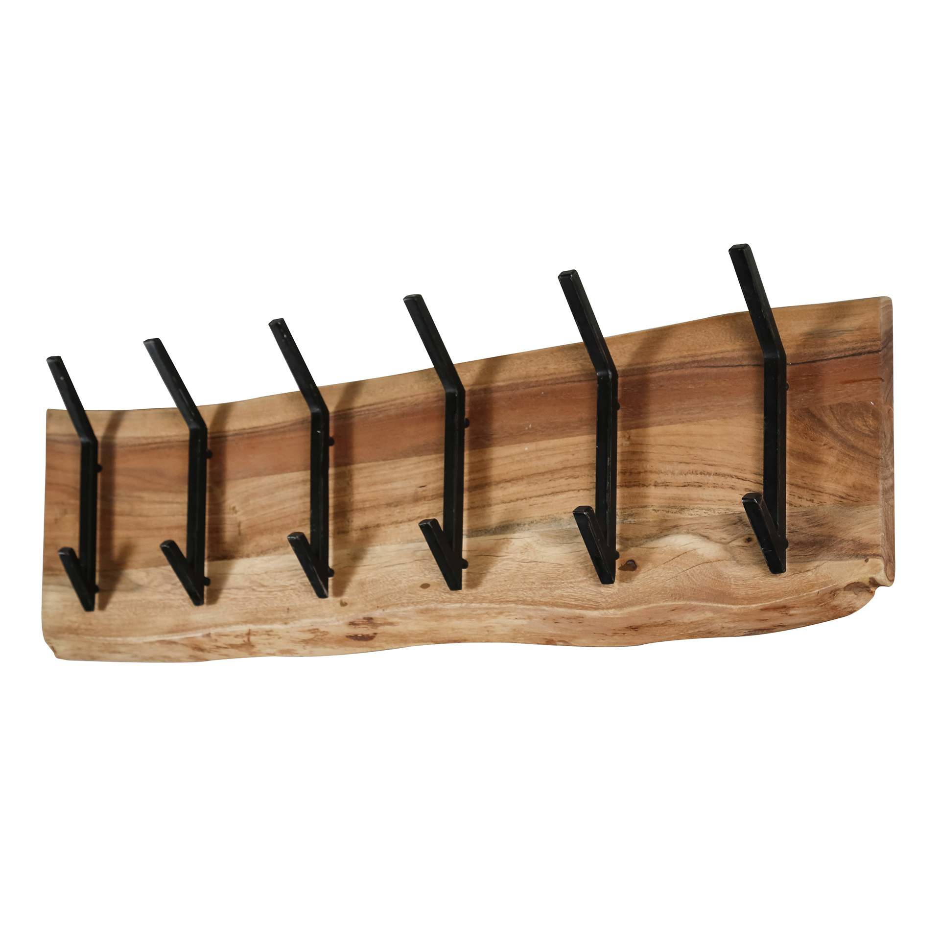 Garderobe Edge 2x6 haken aus massivem Akazienholz (Massiv acacia) - Emmo Design