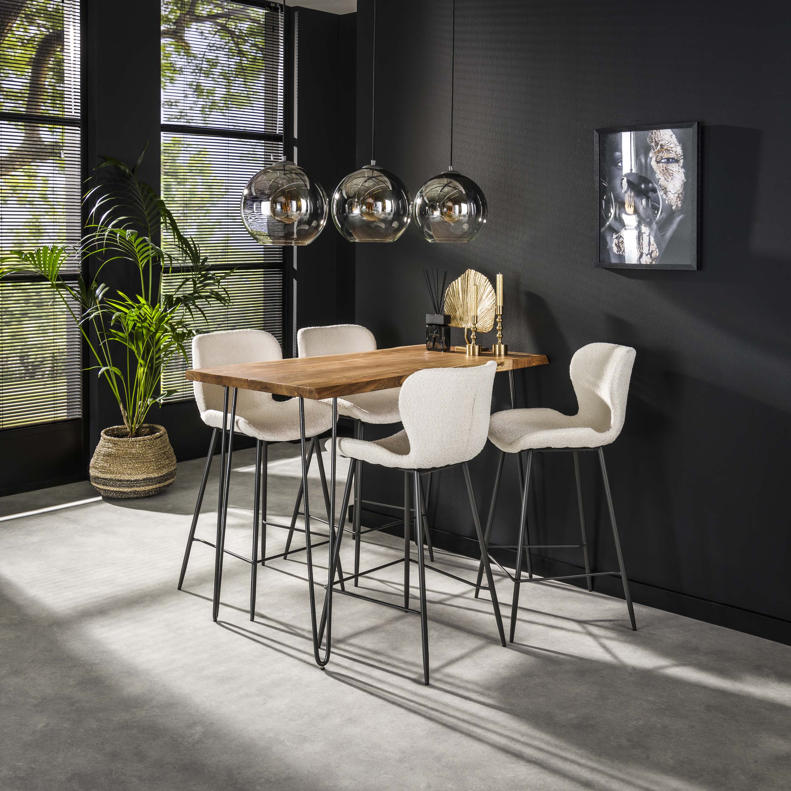 Mesa de bar Edge 147cm / Madera maciza de acacia - Zijlstra