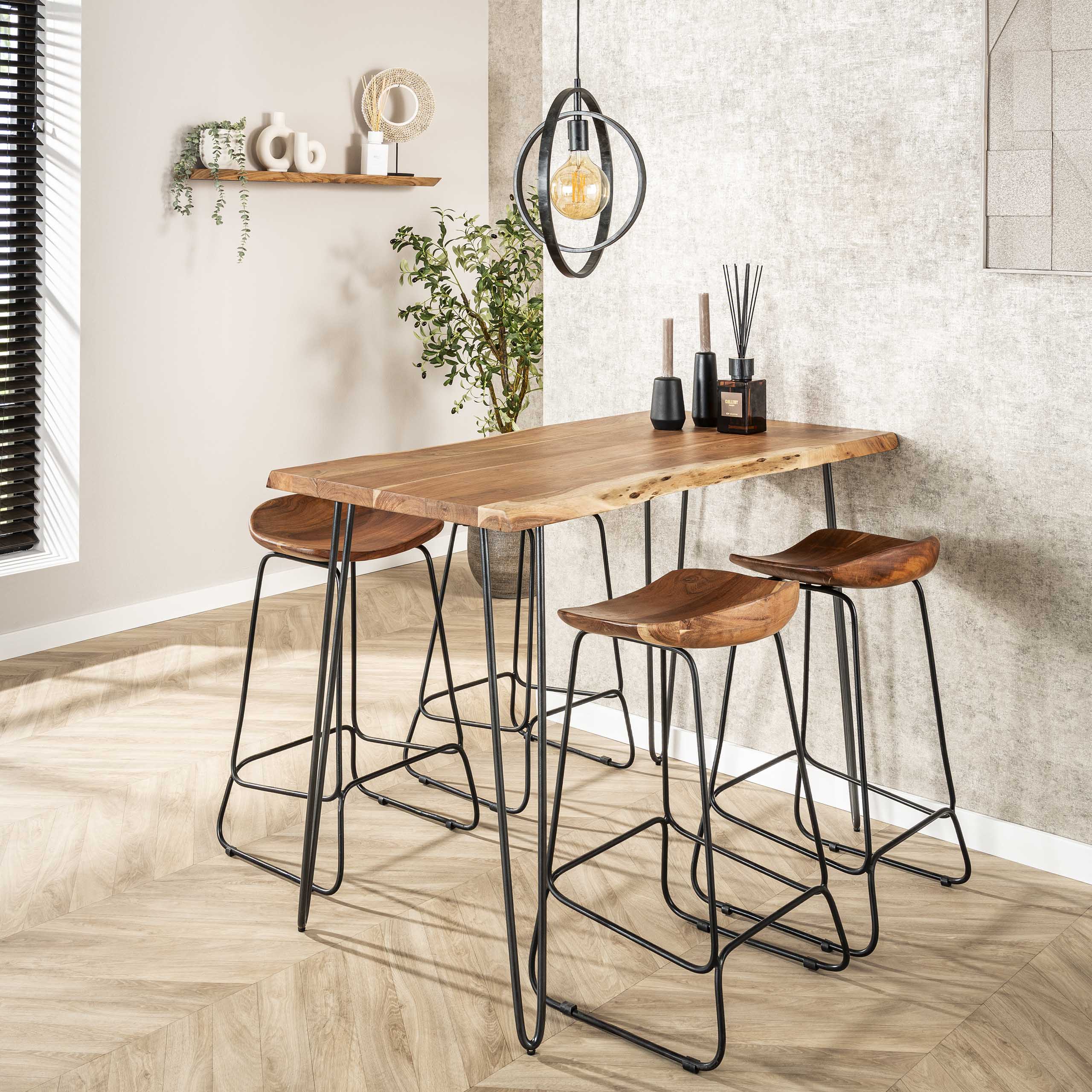 Mesa de bar Edge 147cm / Madera maciza de acacia - Zijlstra