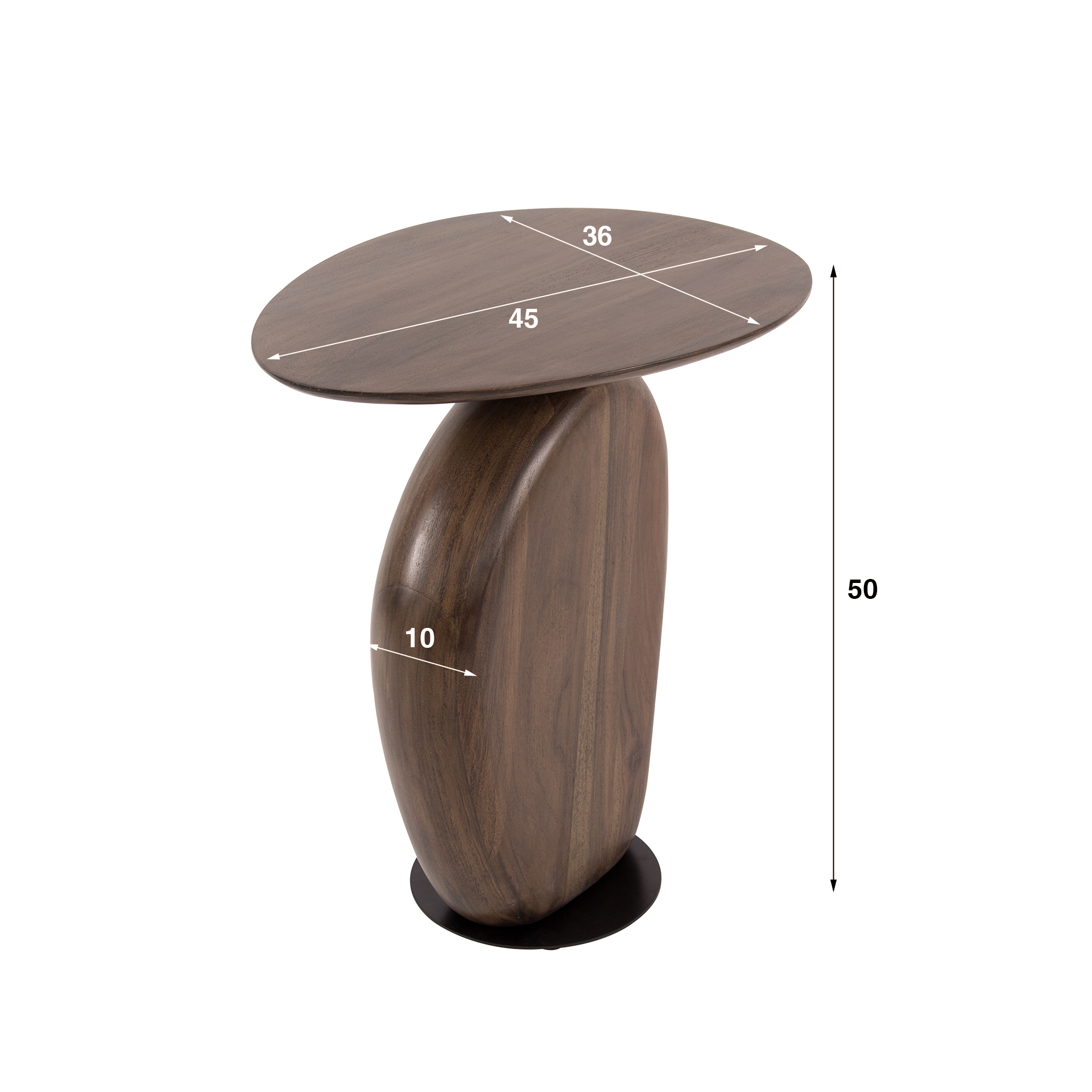 Mesa auxiliar Art Solid / Acacia maciza glaze brown - Zijlstra