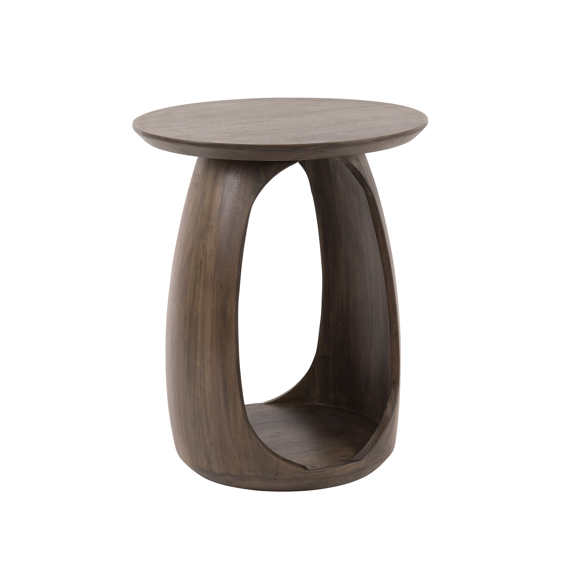 Bijzettafel Flow Solid S / Massief acacia glaze brown - Zijlstra
