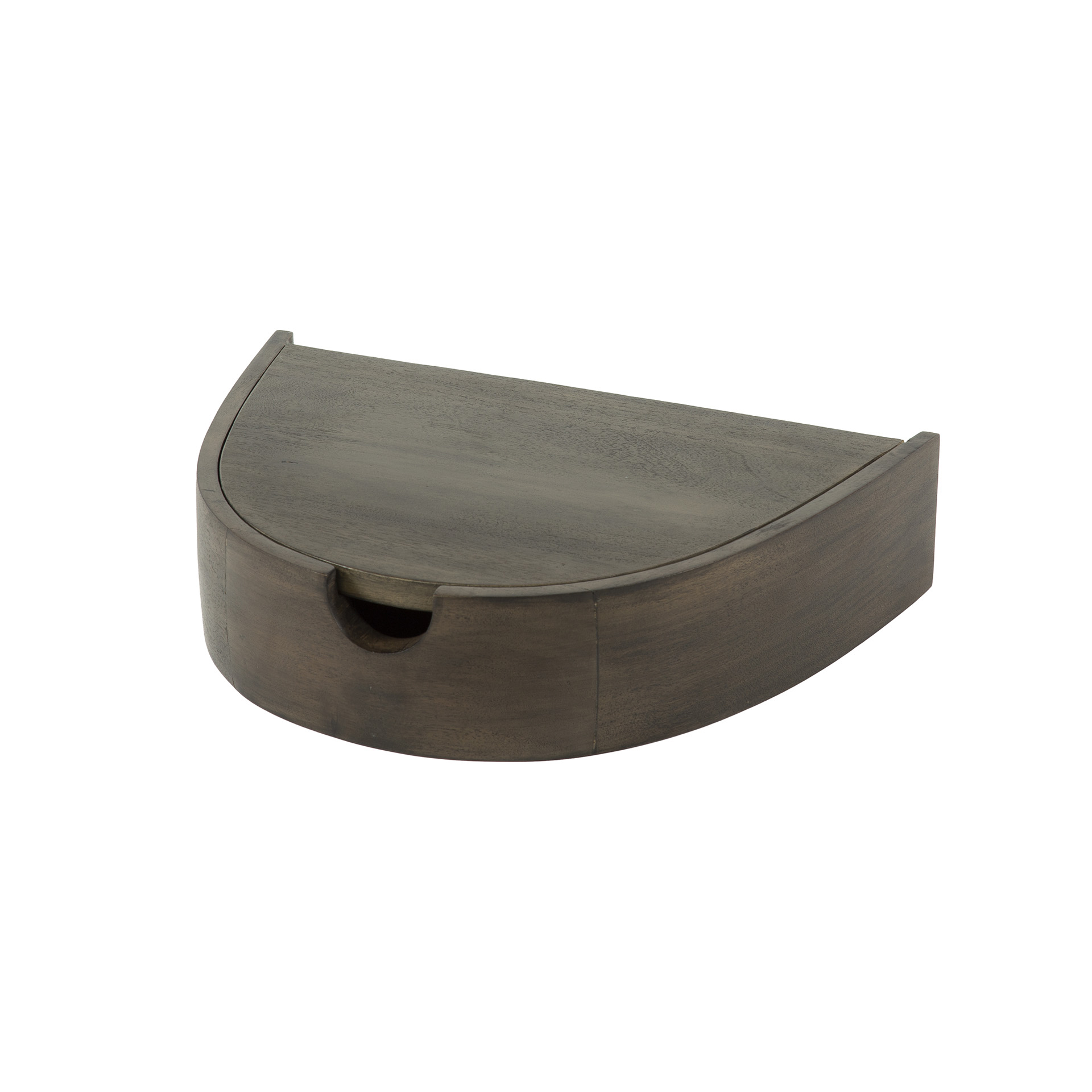 Mesita de noche Cove flotante 1 cajón, embalada por 2 / Acacia maciza glaze brown - Zijlstra