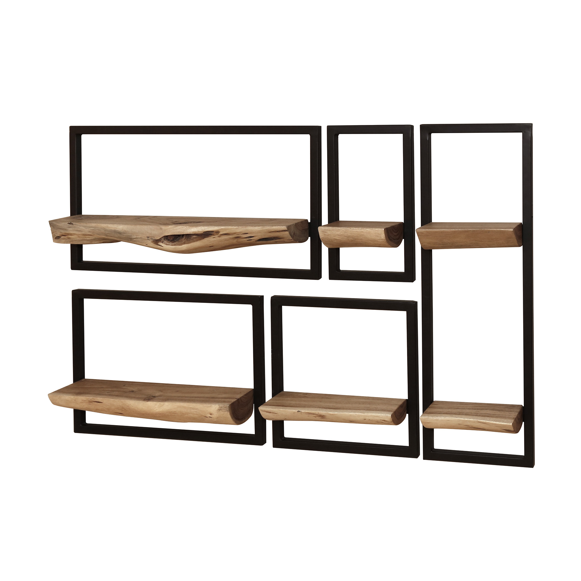 Wall Shelf Edge Frame set of 5 / Solid acacia - Zijlstra