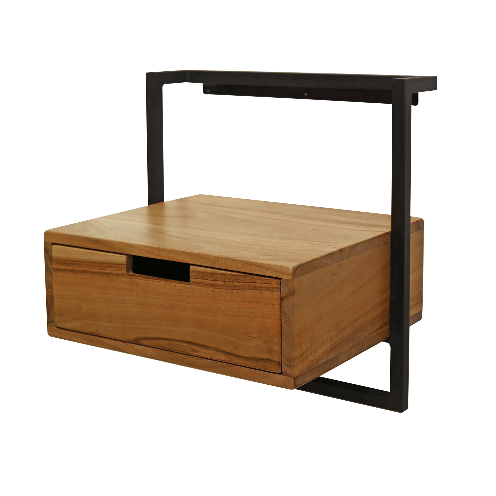 Nachttisch Air Solid 1 Schublade aus massivem Akazienholz (Massiv acacia) - Emmo Design