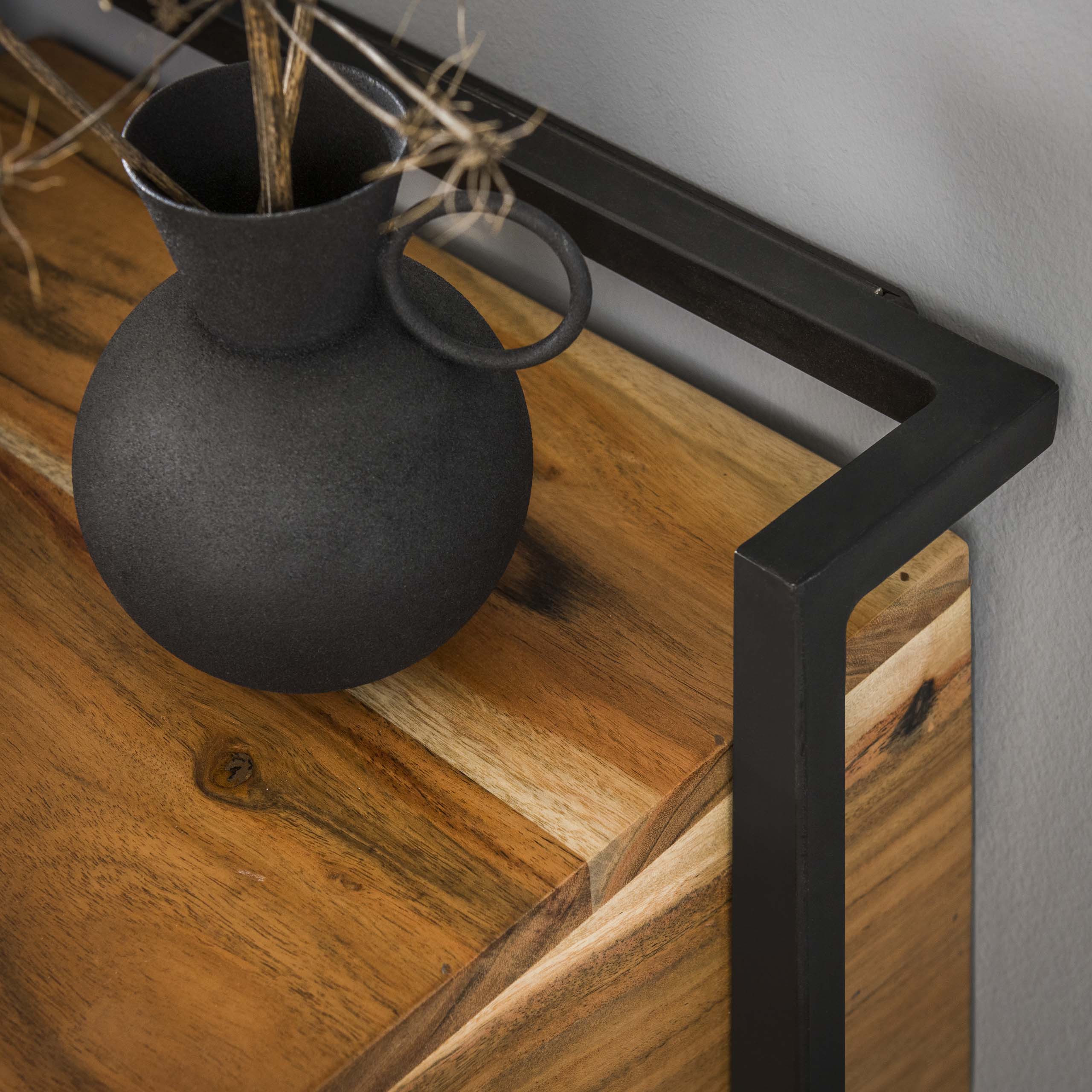 Nachtkastje Air Solid open vak 1 lade / Massief acacia - Zijlstra