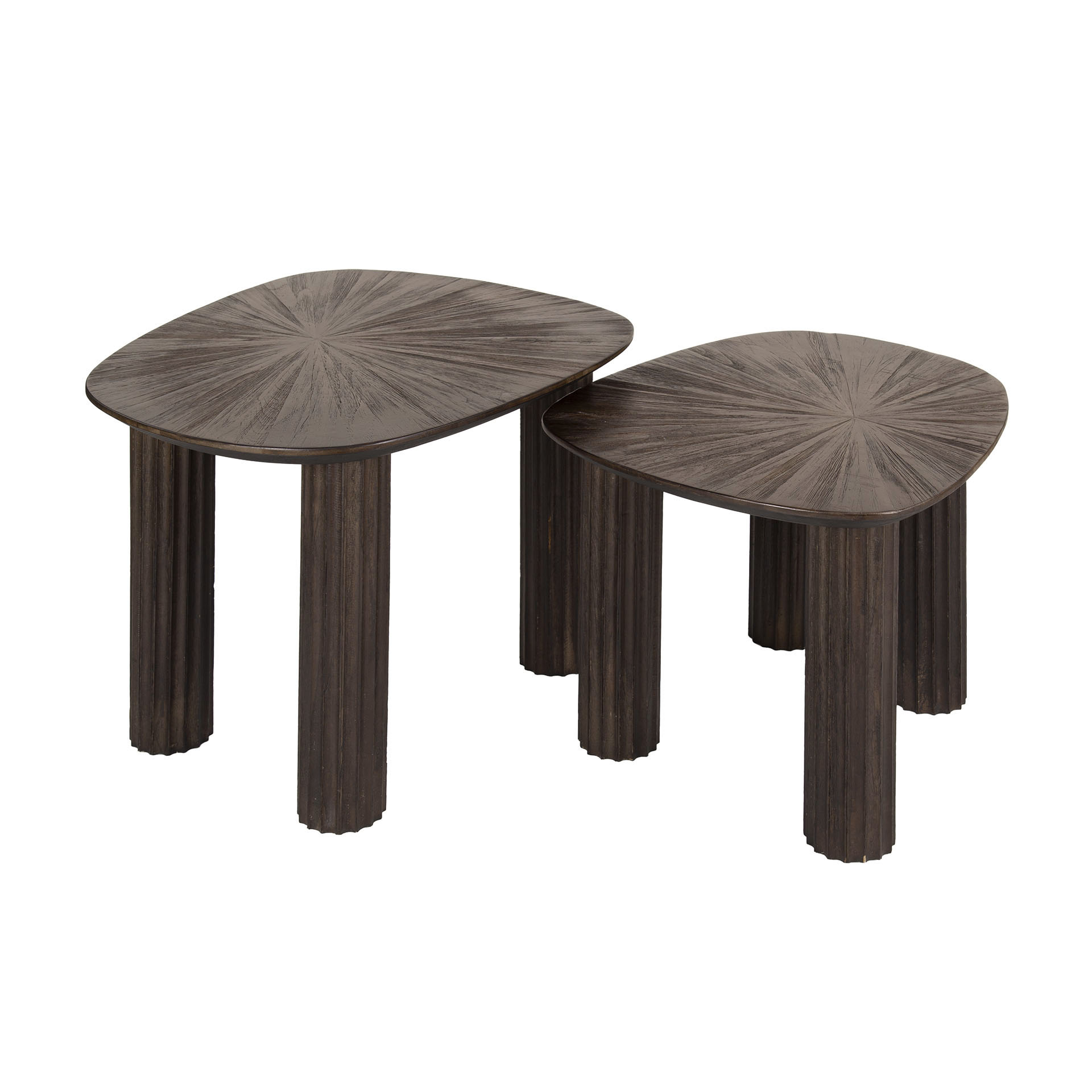 Couchtisch-Set Maya Teak vierhoekig (2-teilig) aus massivem Teakholz Espresso (Massiv Teak espresso) - Emmo Design