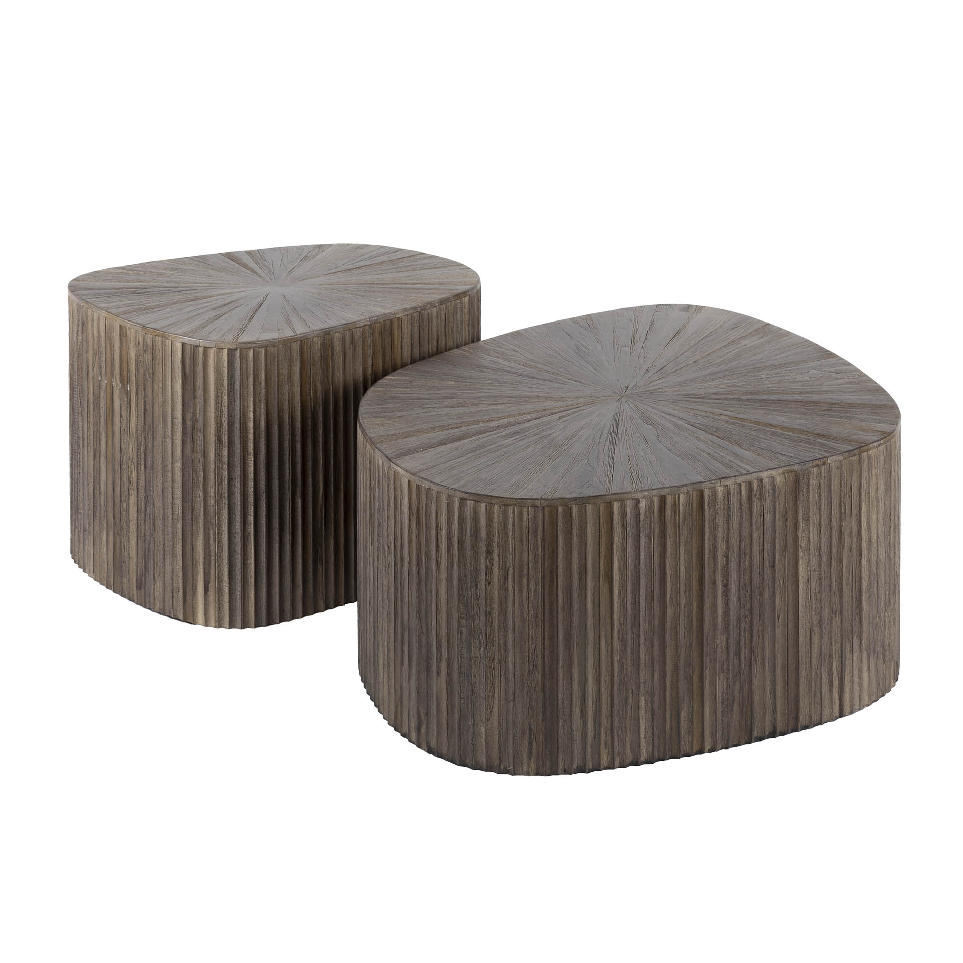 Salontafel Maya Teak vierhoekig set van 2 / Massief teak espresso - Zijlstra