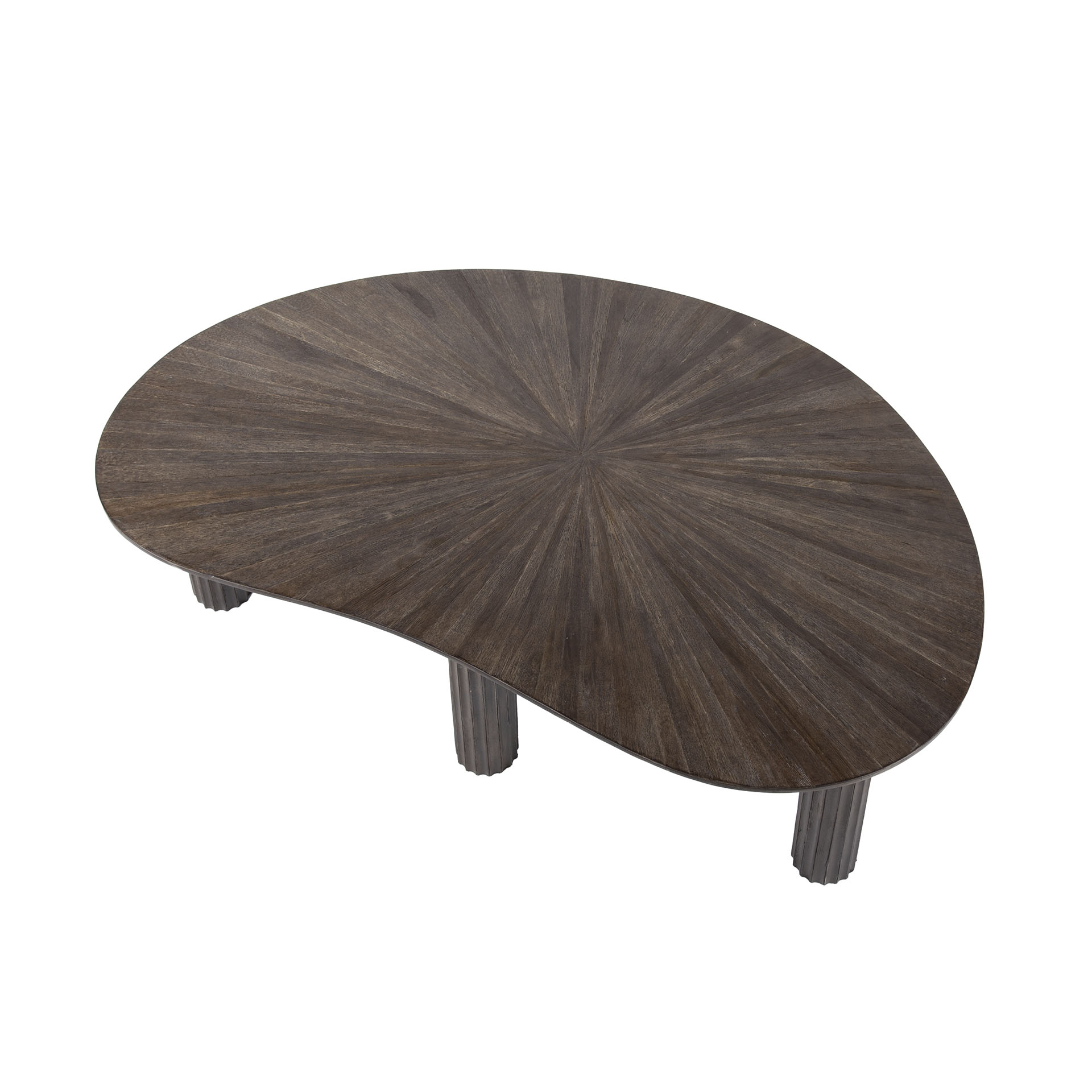 Salontafel Maya Teak niervormig 110cm / Massief teak espresso - Zijlstra