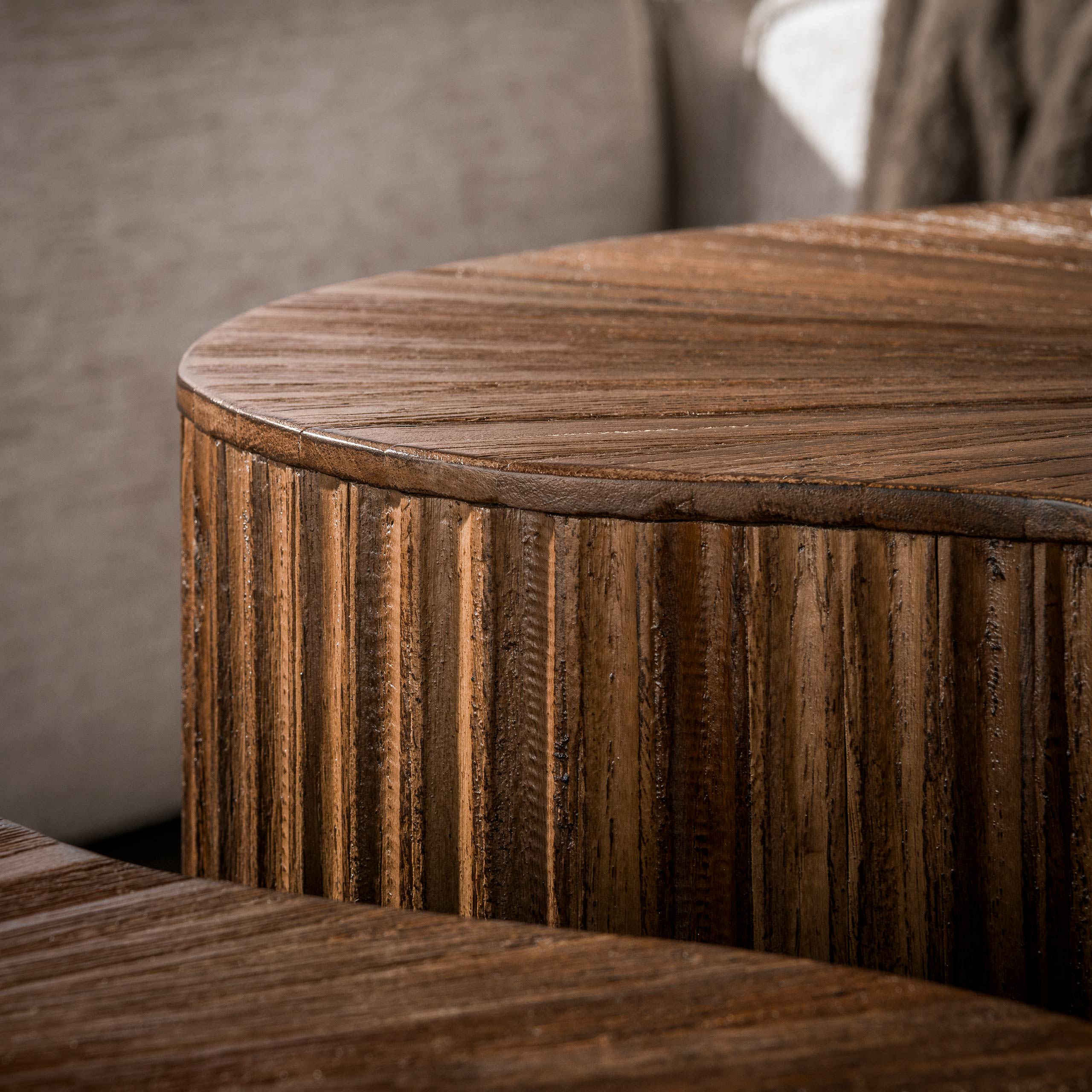 Salontafel Maya Teak niervormig set van 2 / Massief teak espresso - Zijlstra