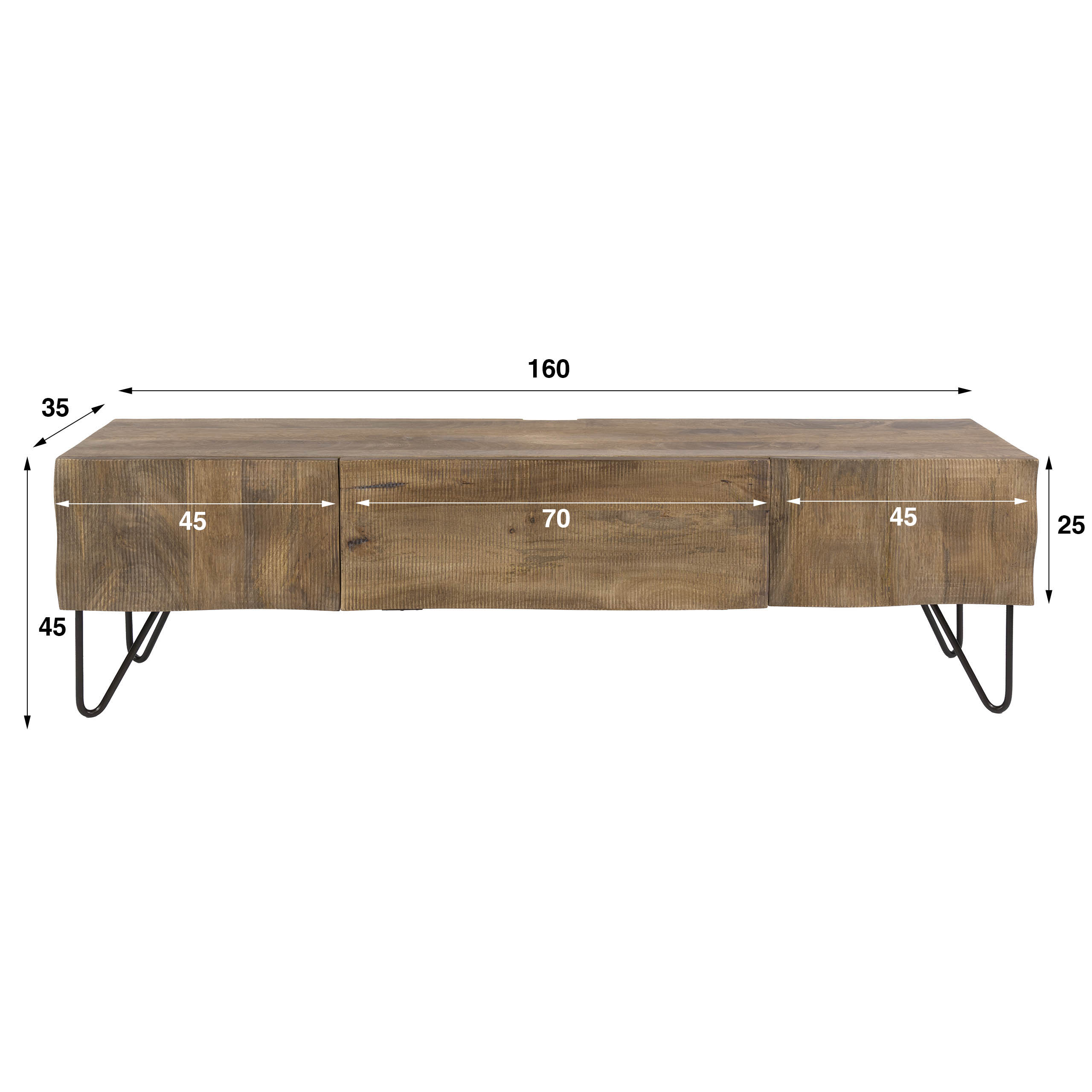 Mueble de TV Ocean / Mango macizo arena - Zijlstra