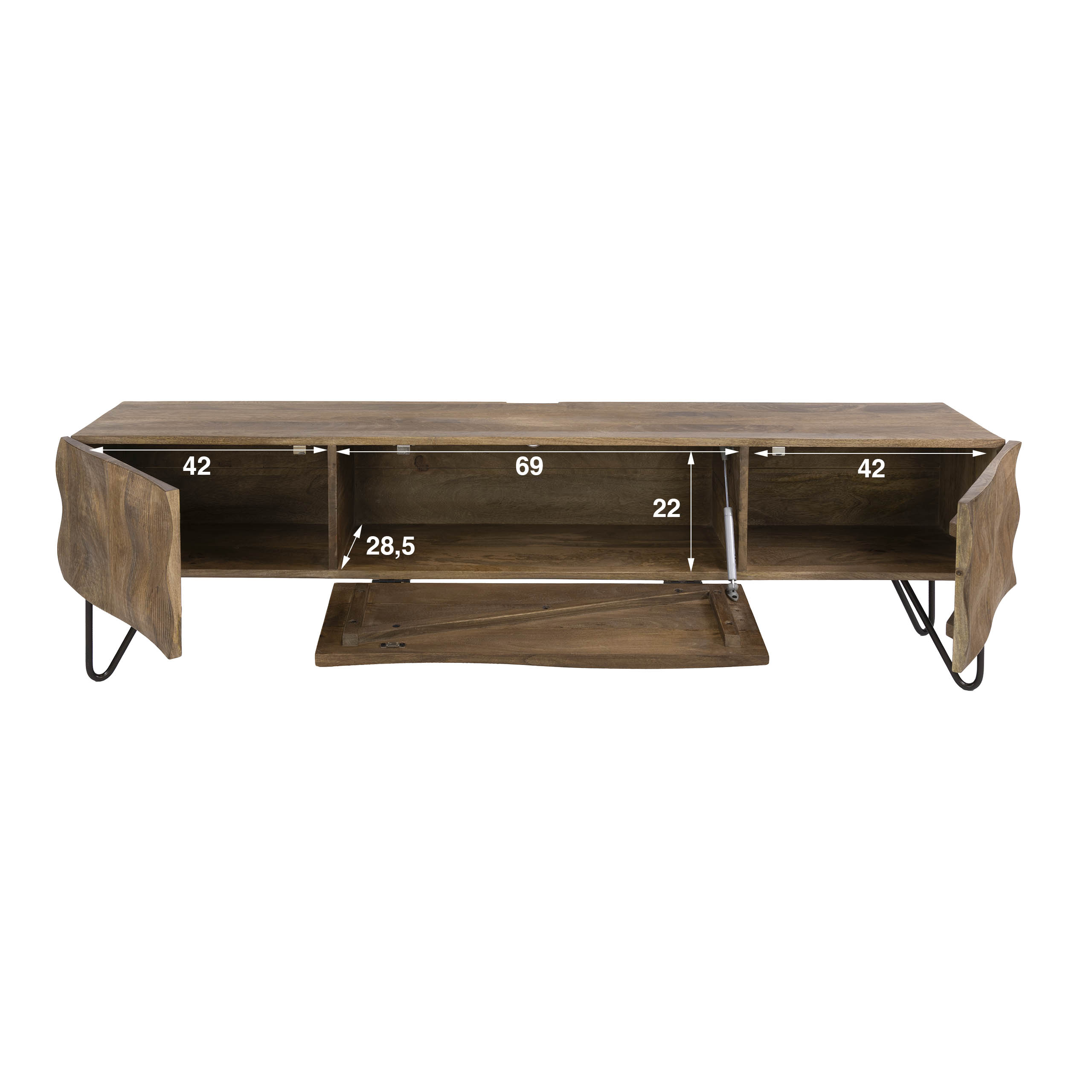 Mueble de TV Ocean / Mango macizo arena - Zijlstra