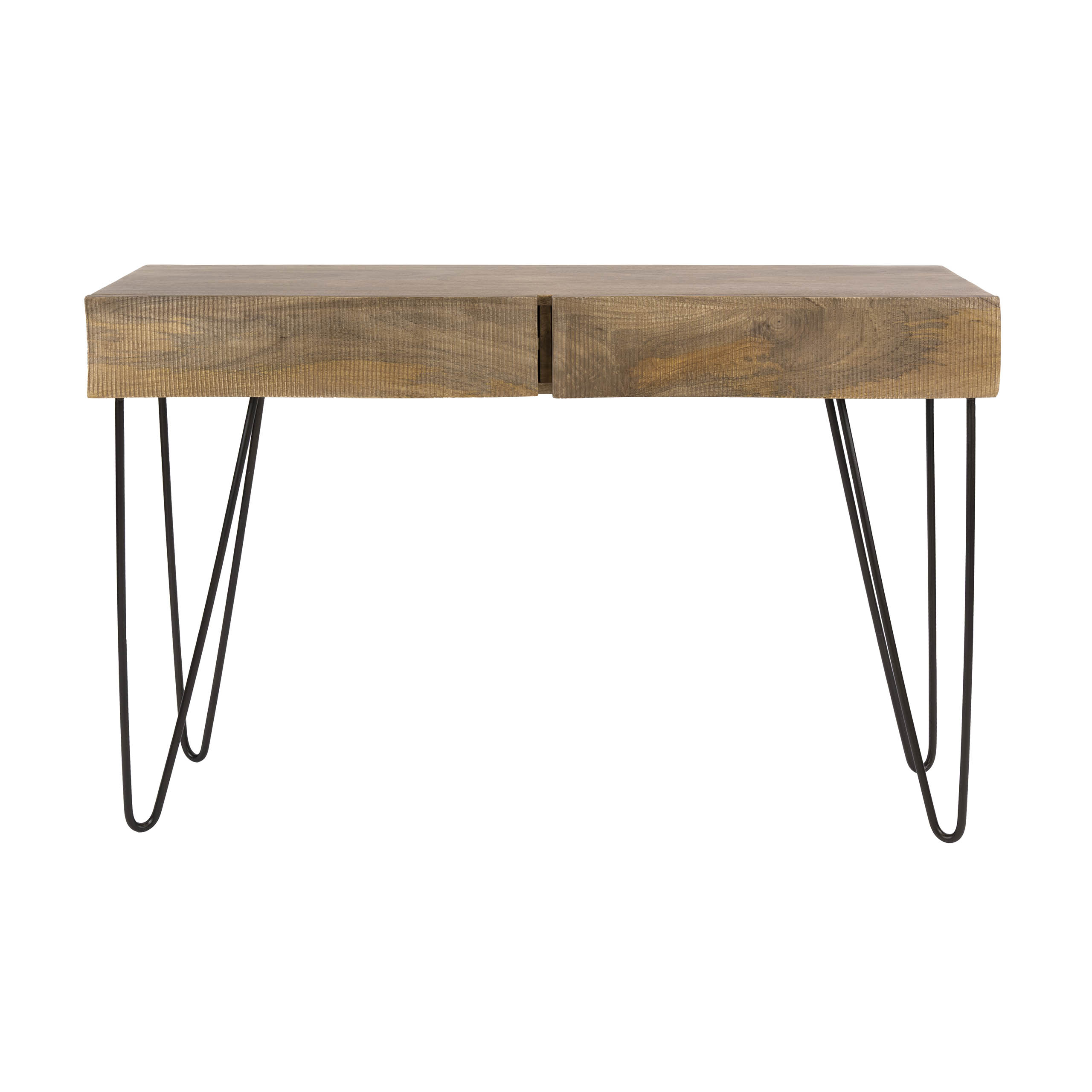 Hal-/kaptafel Ocean 2 lades / Massief mango zand - Zijlstra