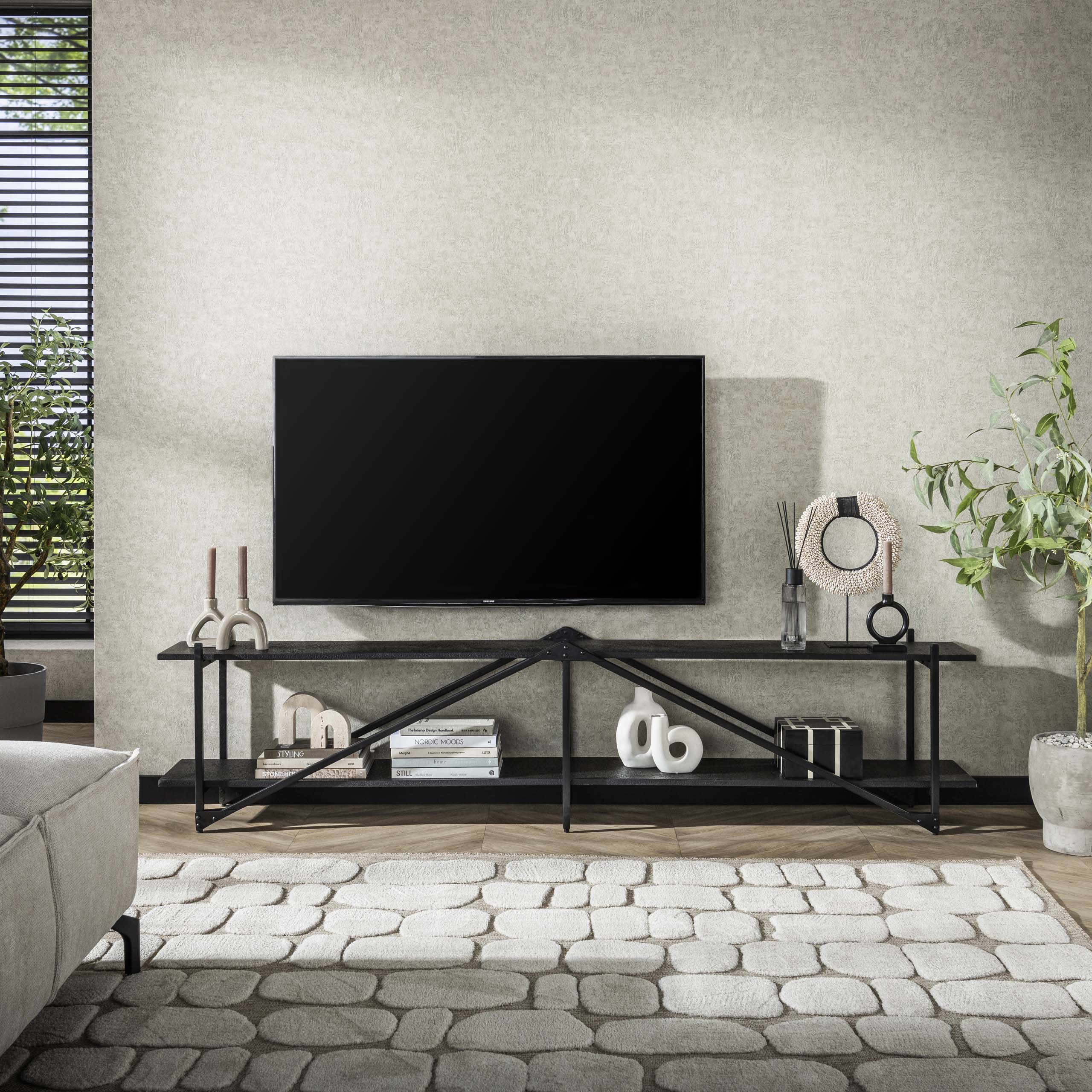 TV-Möbel Piega 220cm / Grau - Zijlstra