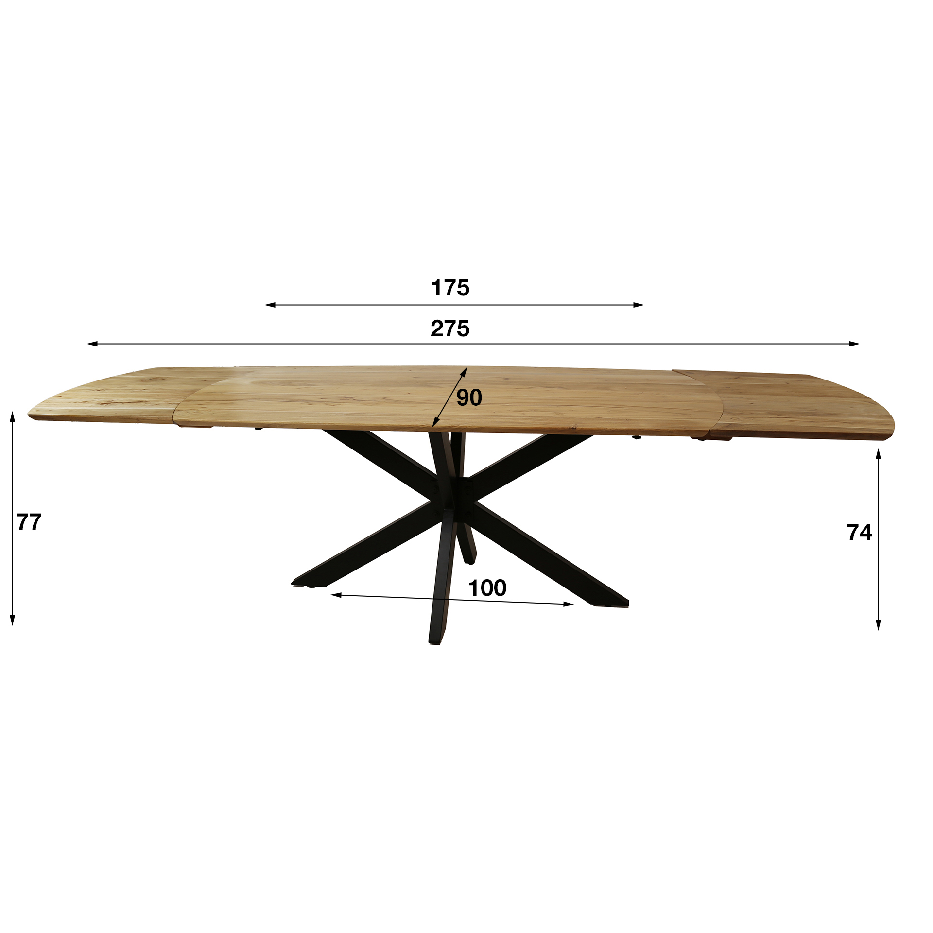 Eettafel Extend 175/275cm / Massief acacia - Zijlstra