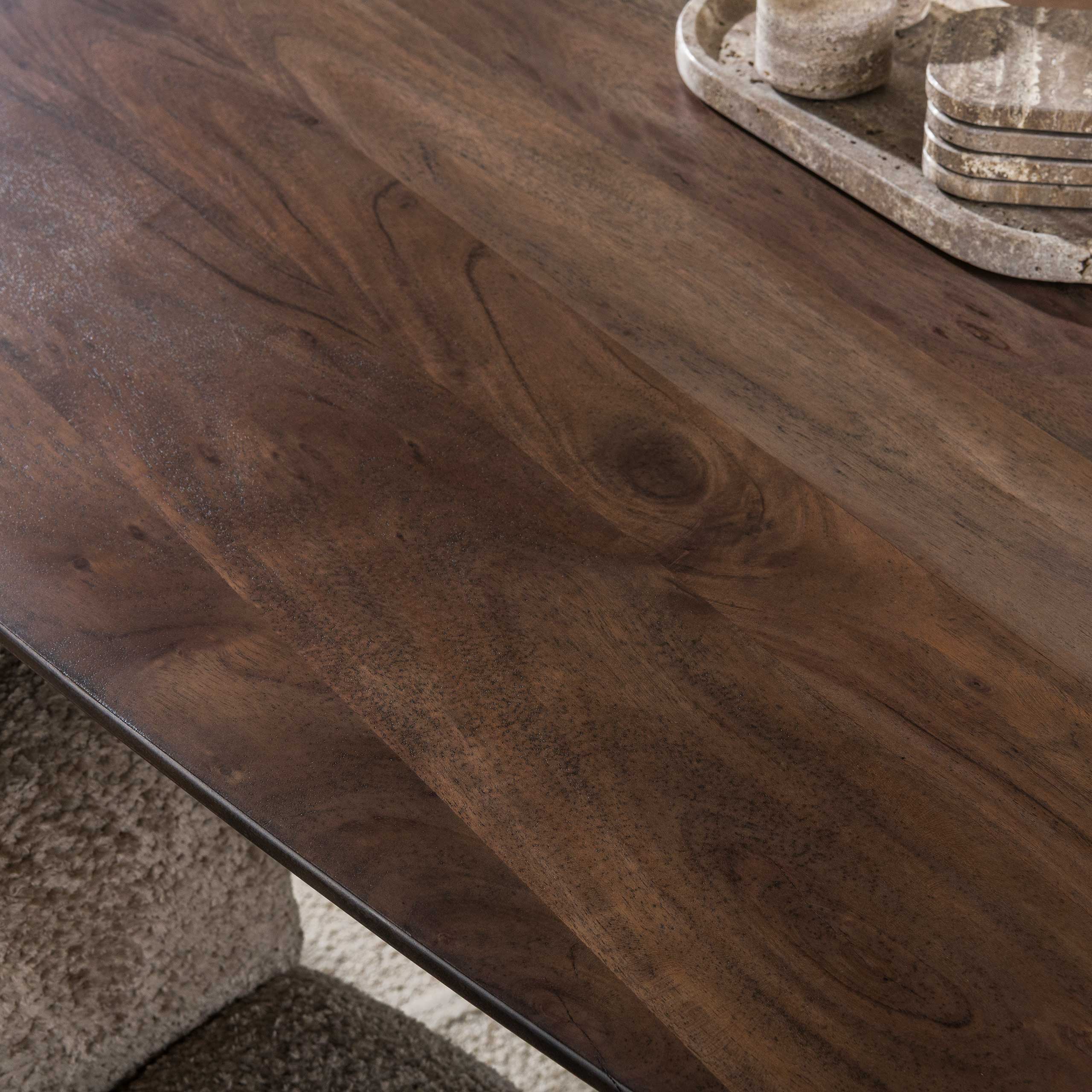 Eettafel Arhus Solid deens ovaal 150cm / Massief acacia bruin - Zijlstra