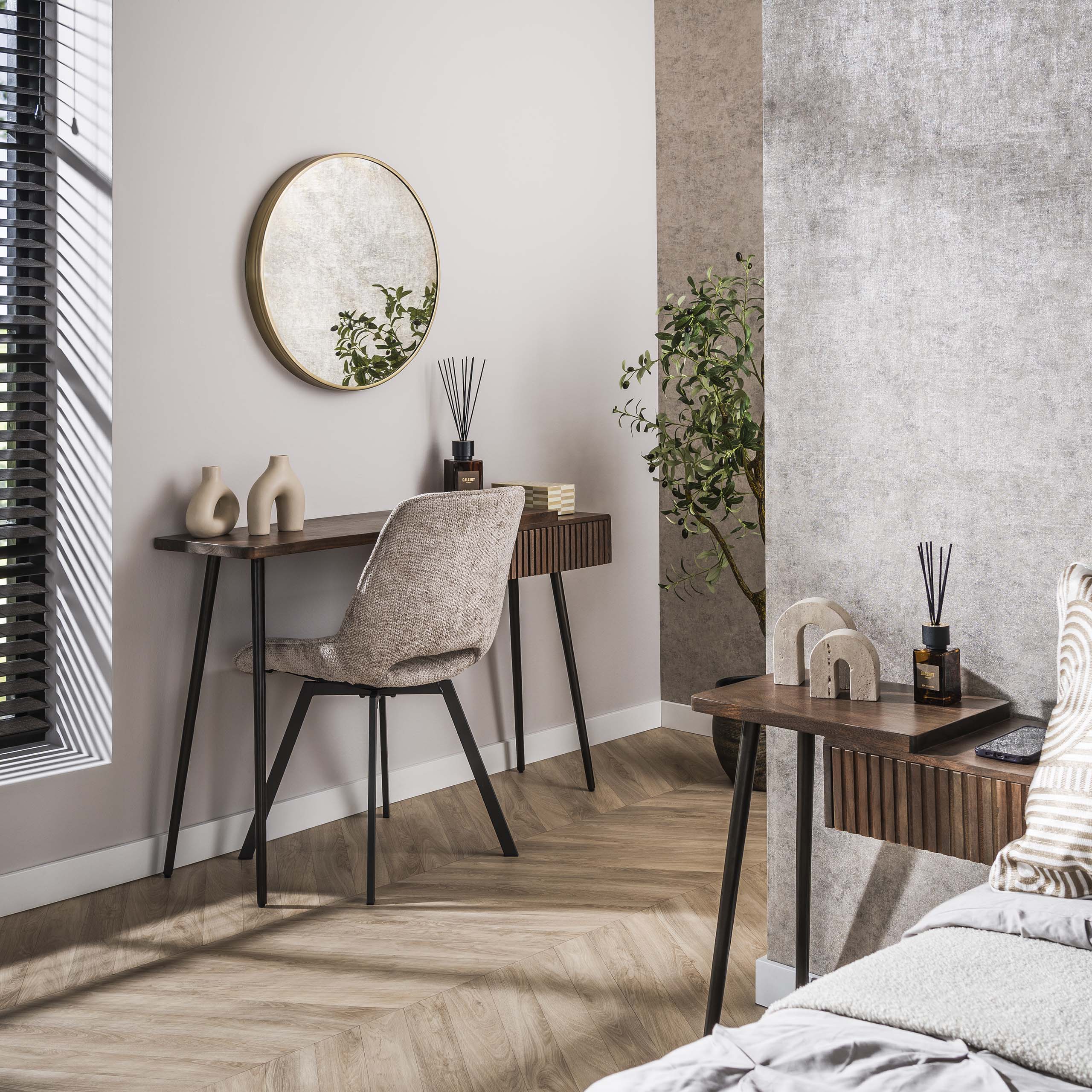 Hal-/kaptafel Carve 1 lade / Massief acacia bruin - Zijlstra