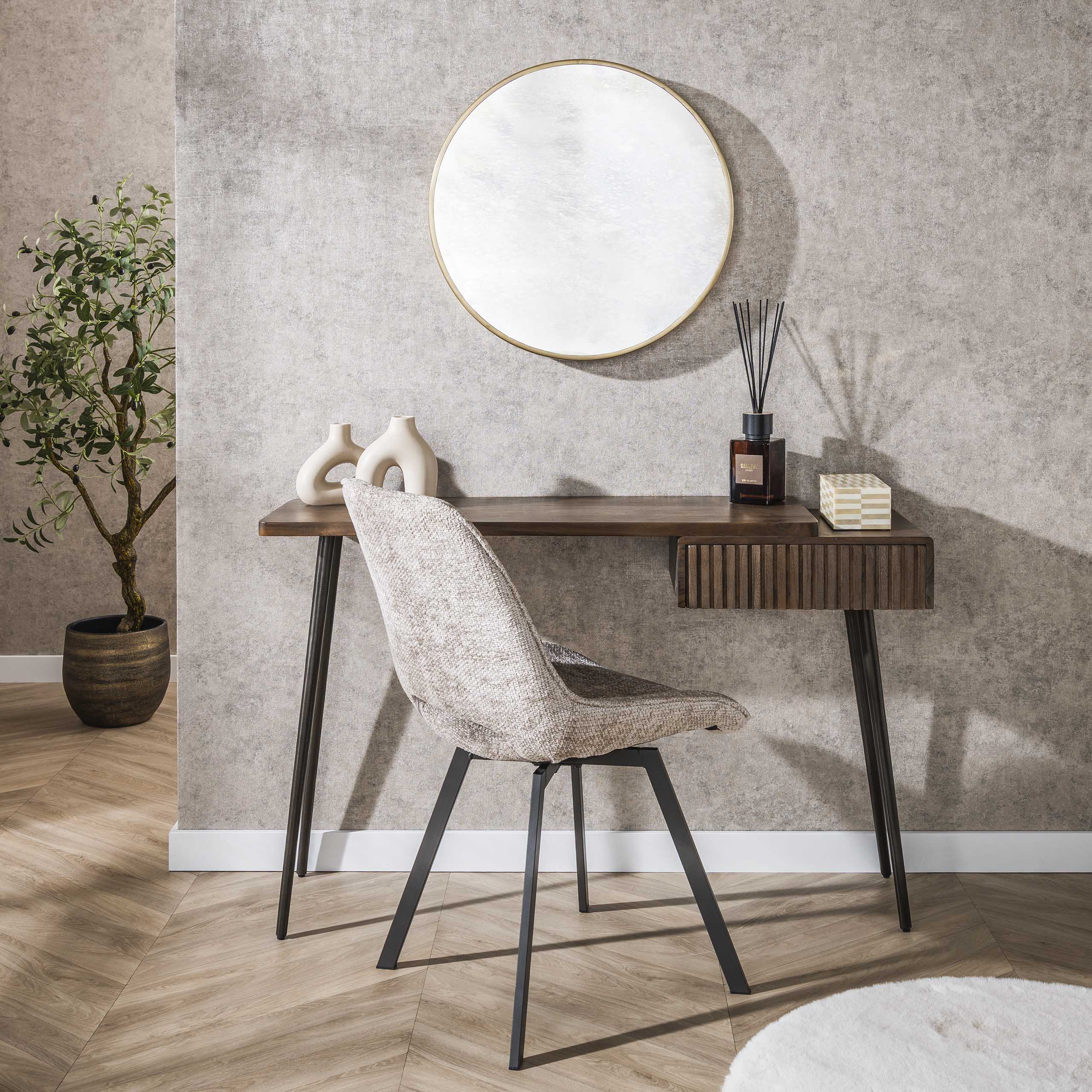 Hal-/kaptafel Carve 1 lade / Massief acacia bruin - Zijlstra