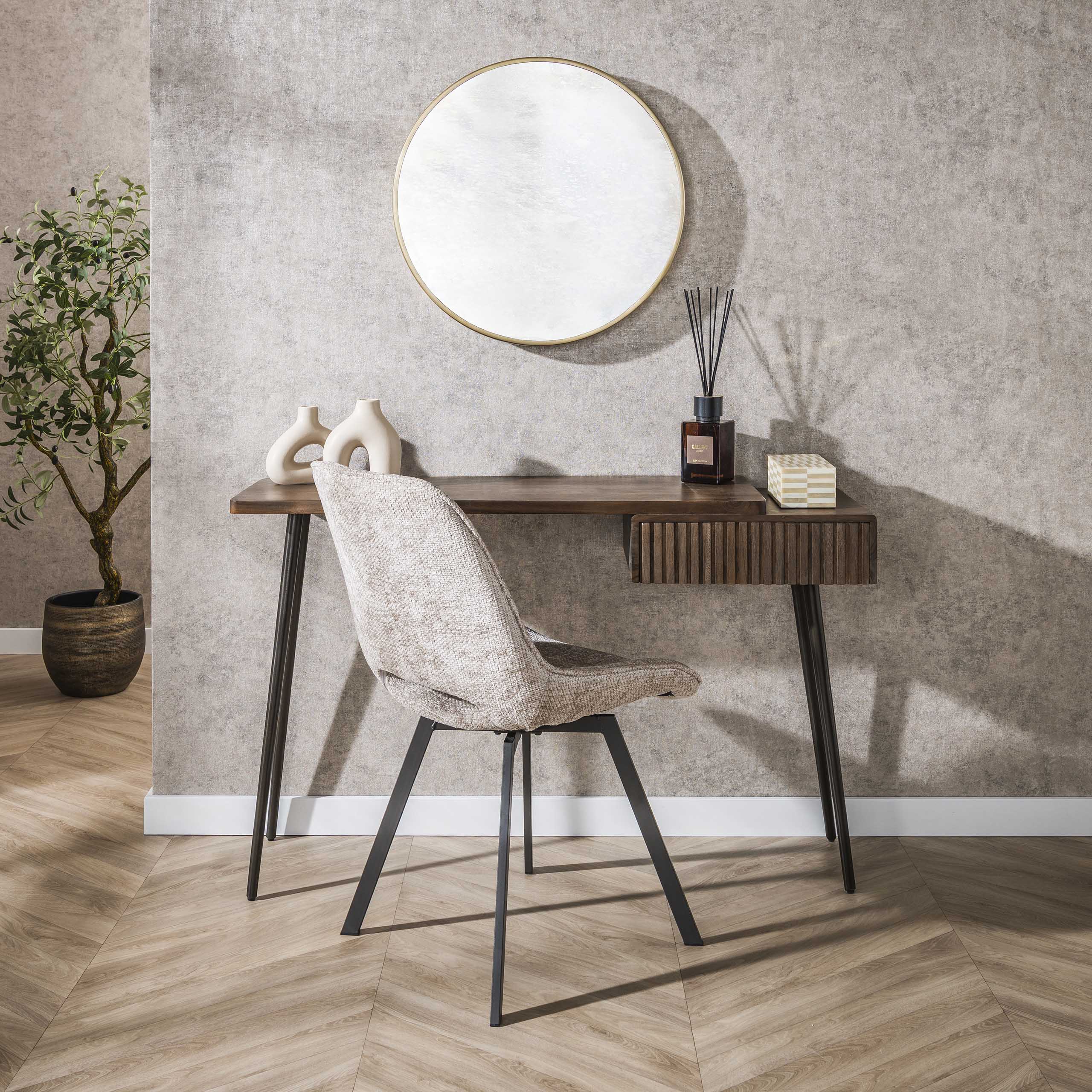 Hal-/kaptafel Carve 1 lade / Massief acacia bruin - Zijlstra