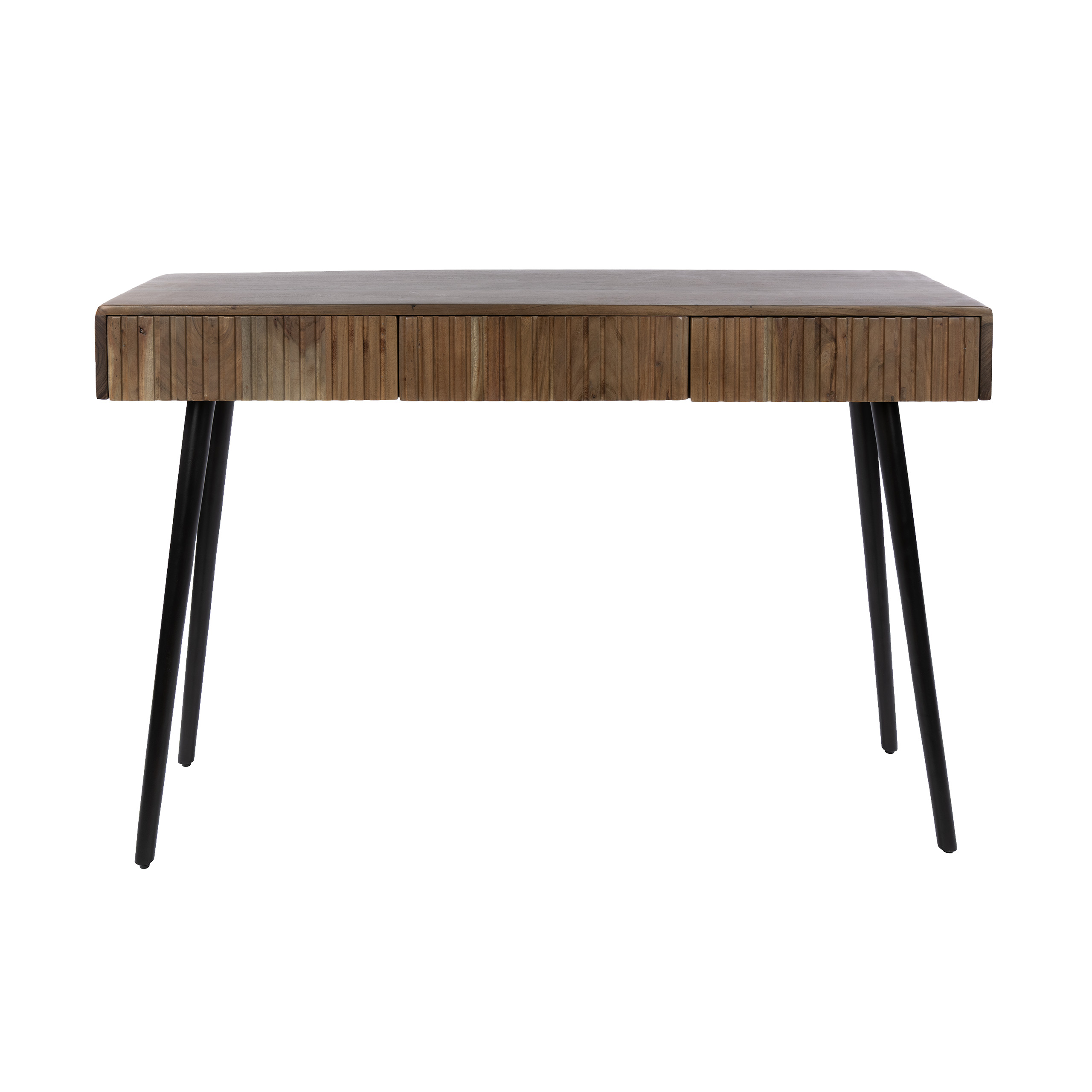 Consola/tocador Carve 3 cajones / Acacia maciza marrón - Zijlstra