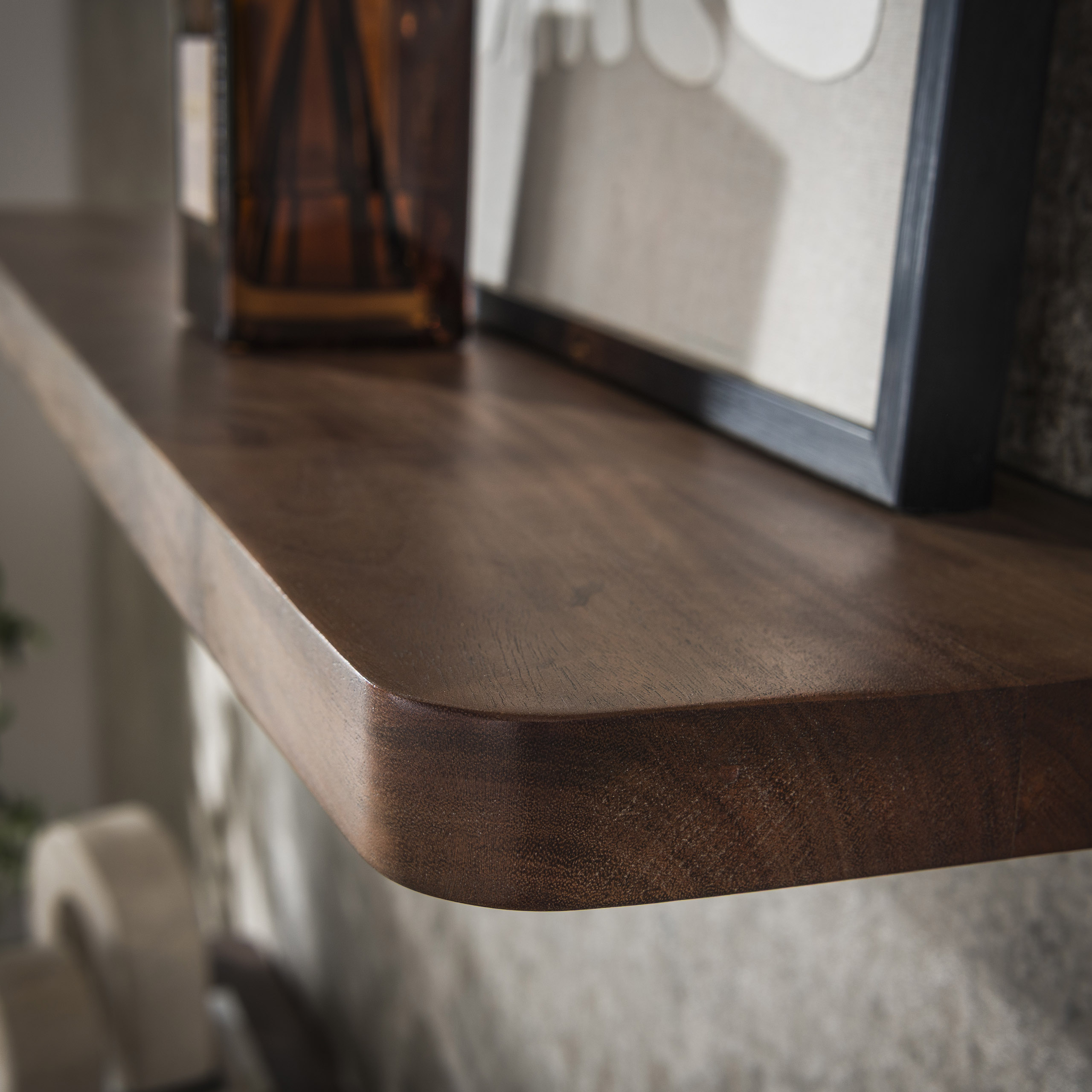 Wandplank Carve 60cm / Massief acacia bruin - Zijlstra