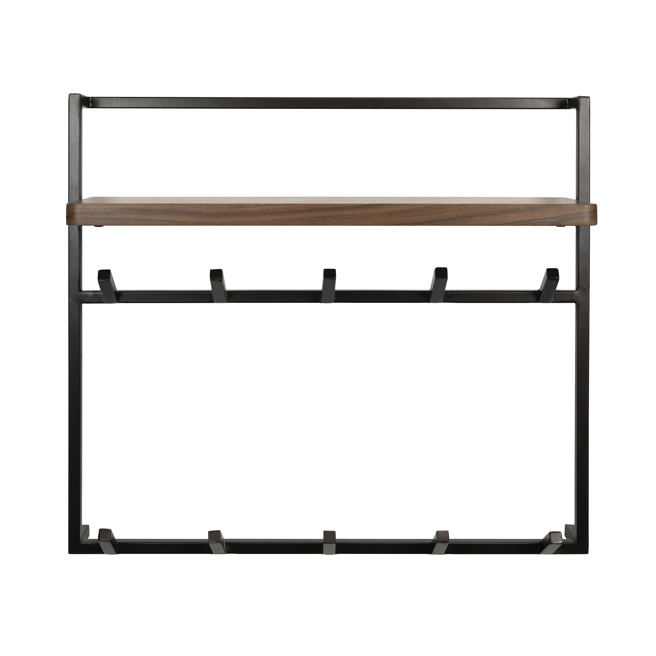 Perchero Air Pure alto 2x5 ganchos / Acacia maciza marrón - Zijlstra