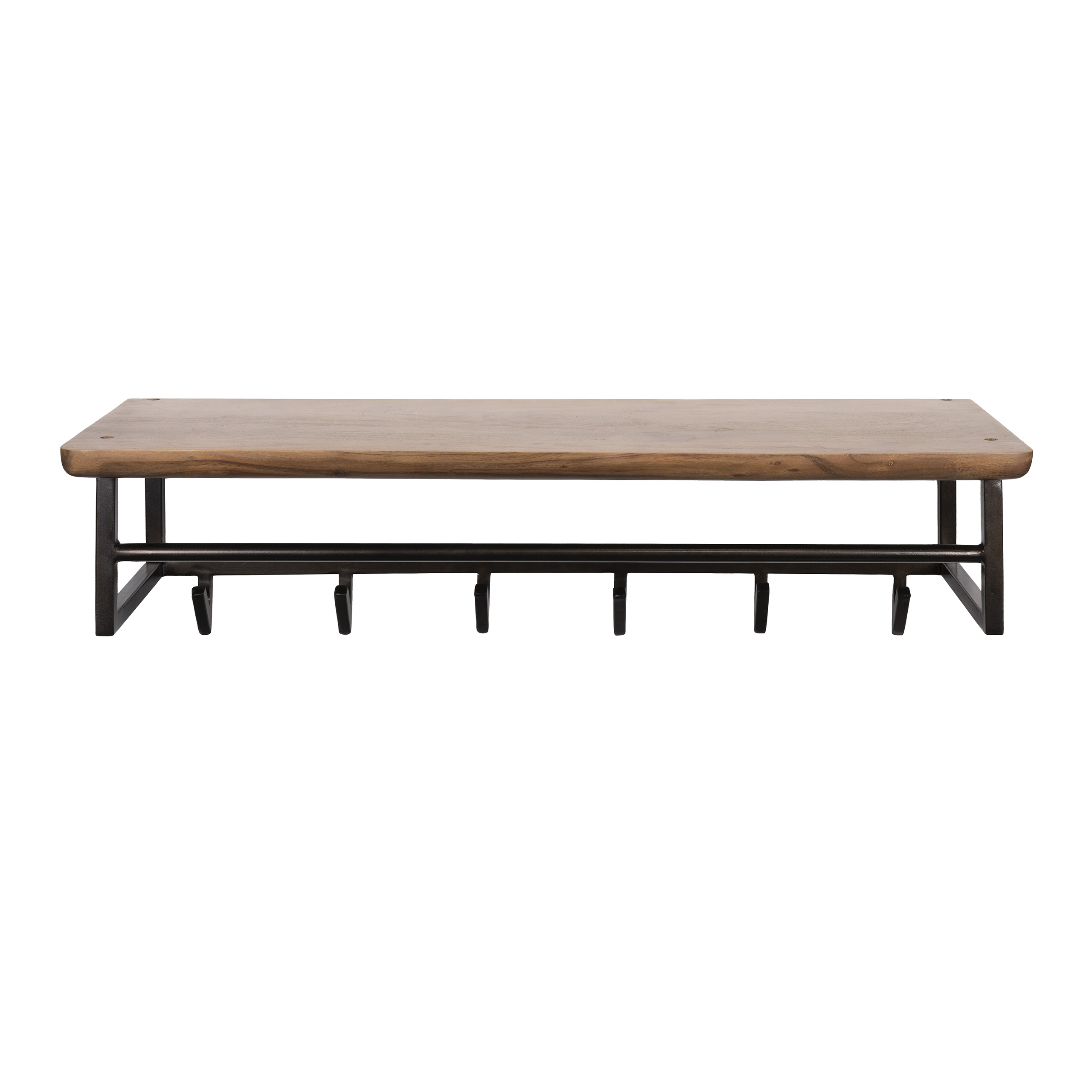 Perchero Edge Curve 6 ganchos / Acacia maciza marrón - Zijlstra
