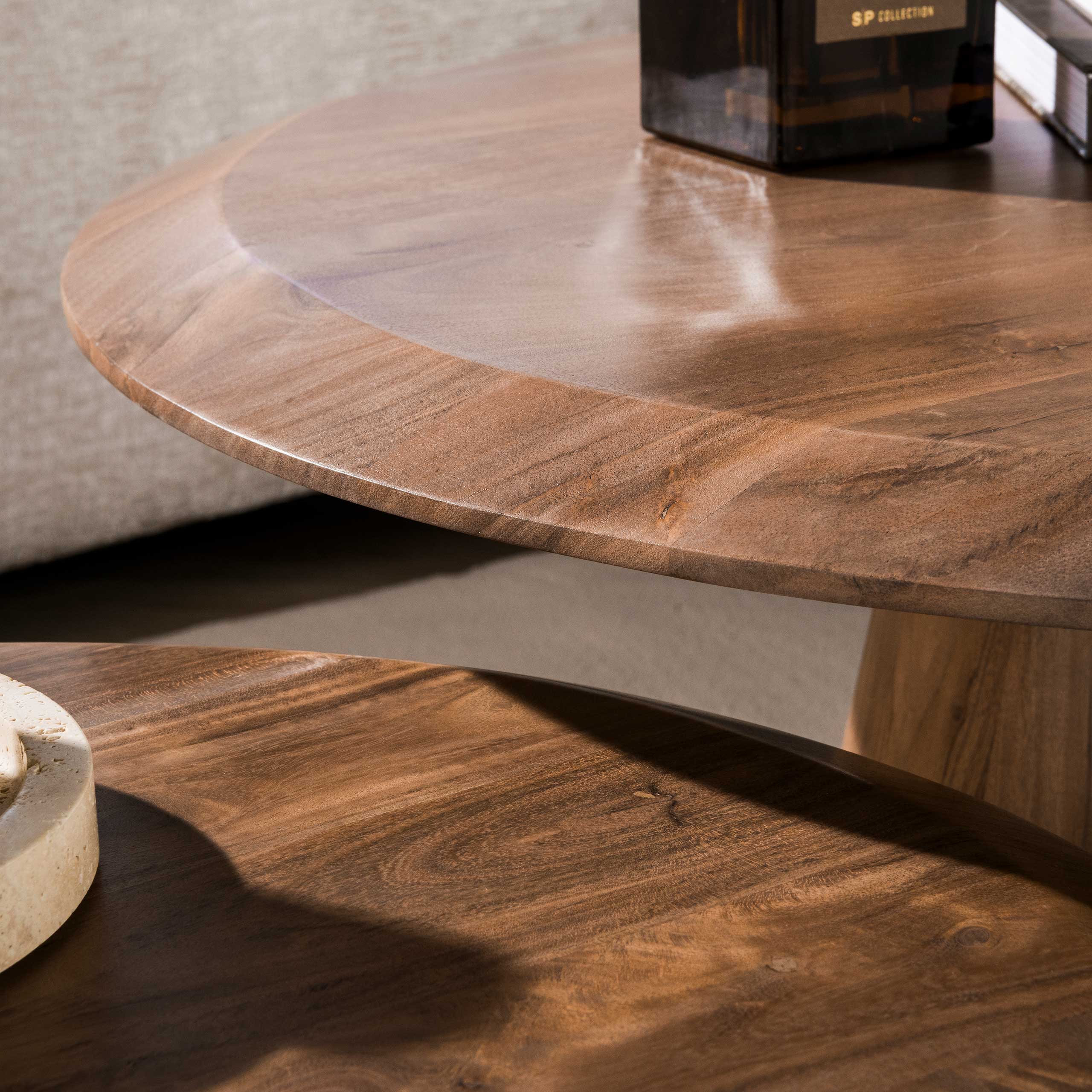 Salontafel Rona set van 2 / Massief acacia bruin - Zijlstra