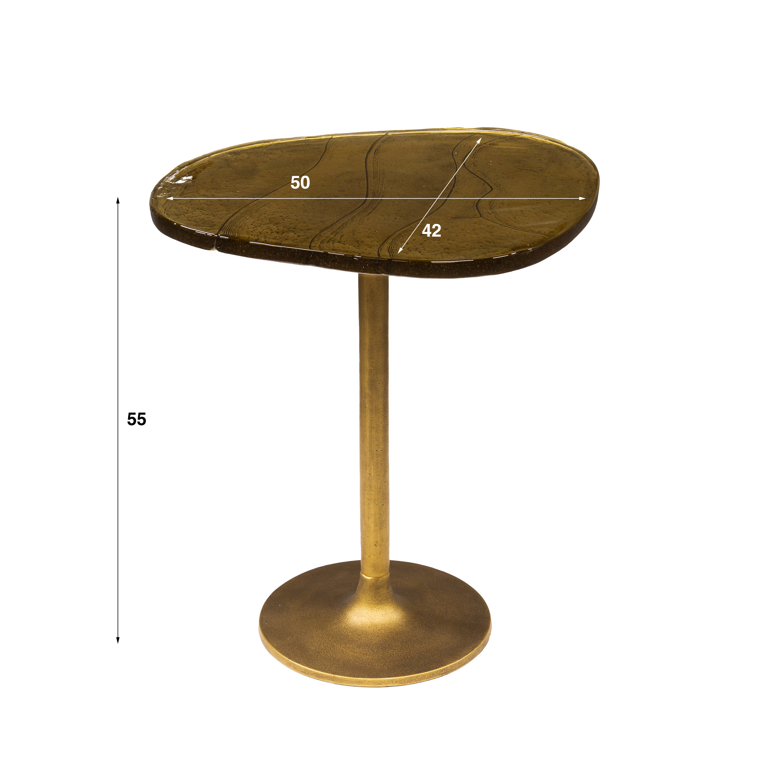 Bijzettafel Eclipse middel / Antiek goud - Zijlstra