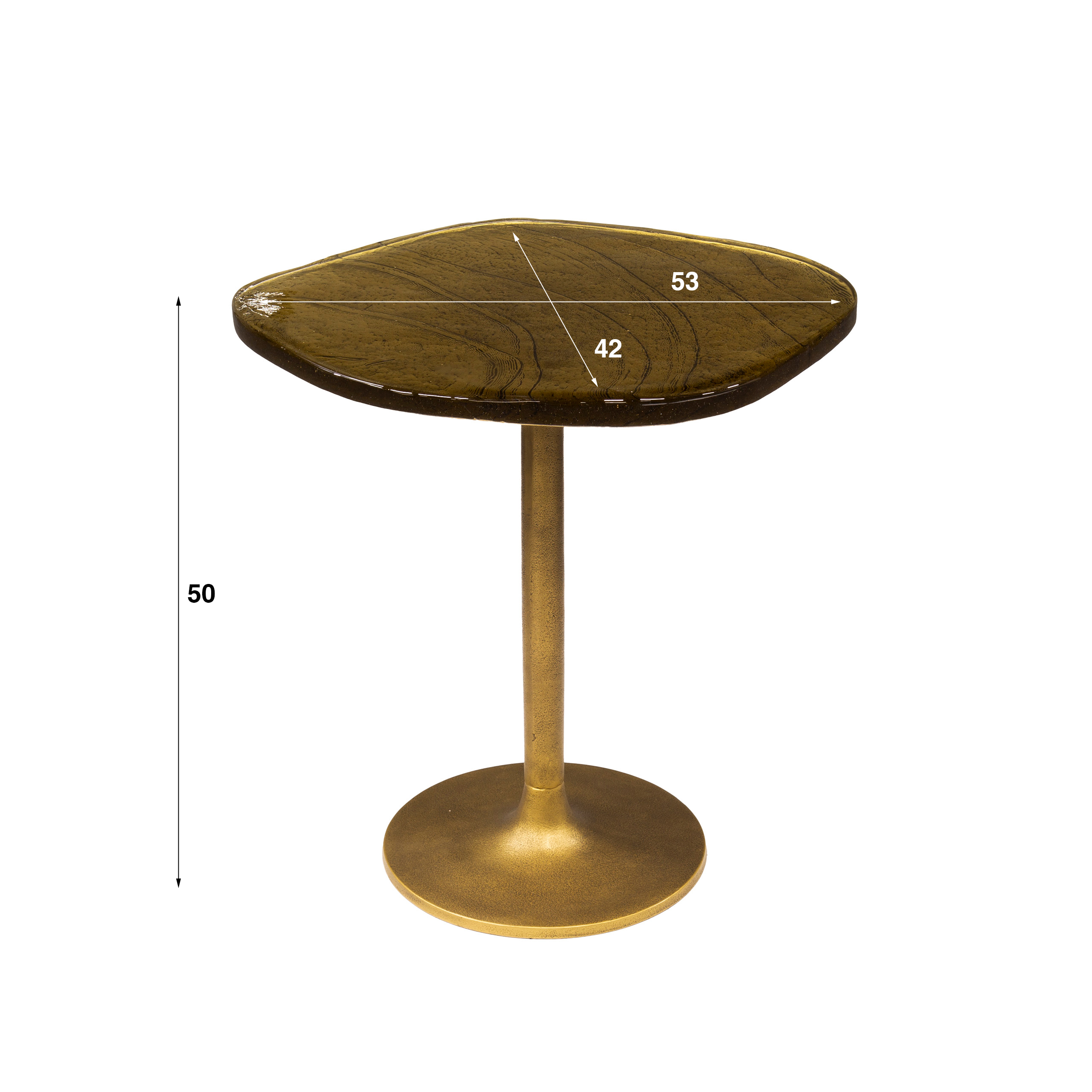 Bijzettafel Eclipse laag / Antiek goud - Zijlstra