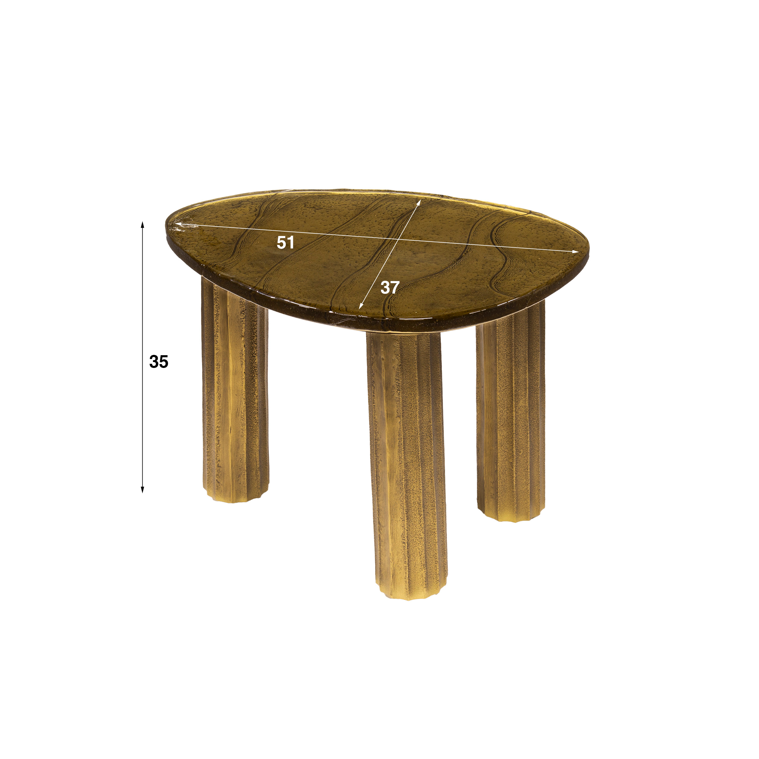 Salontafel Eclipse S / Antiek goud - Zijlstra
