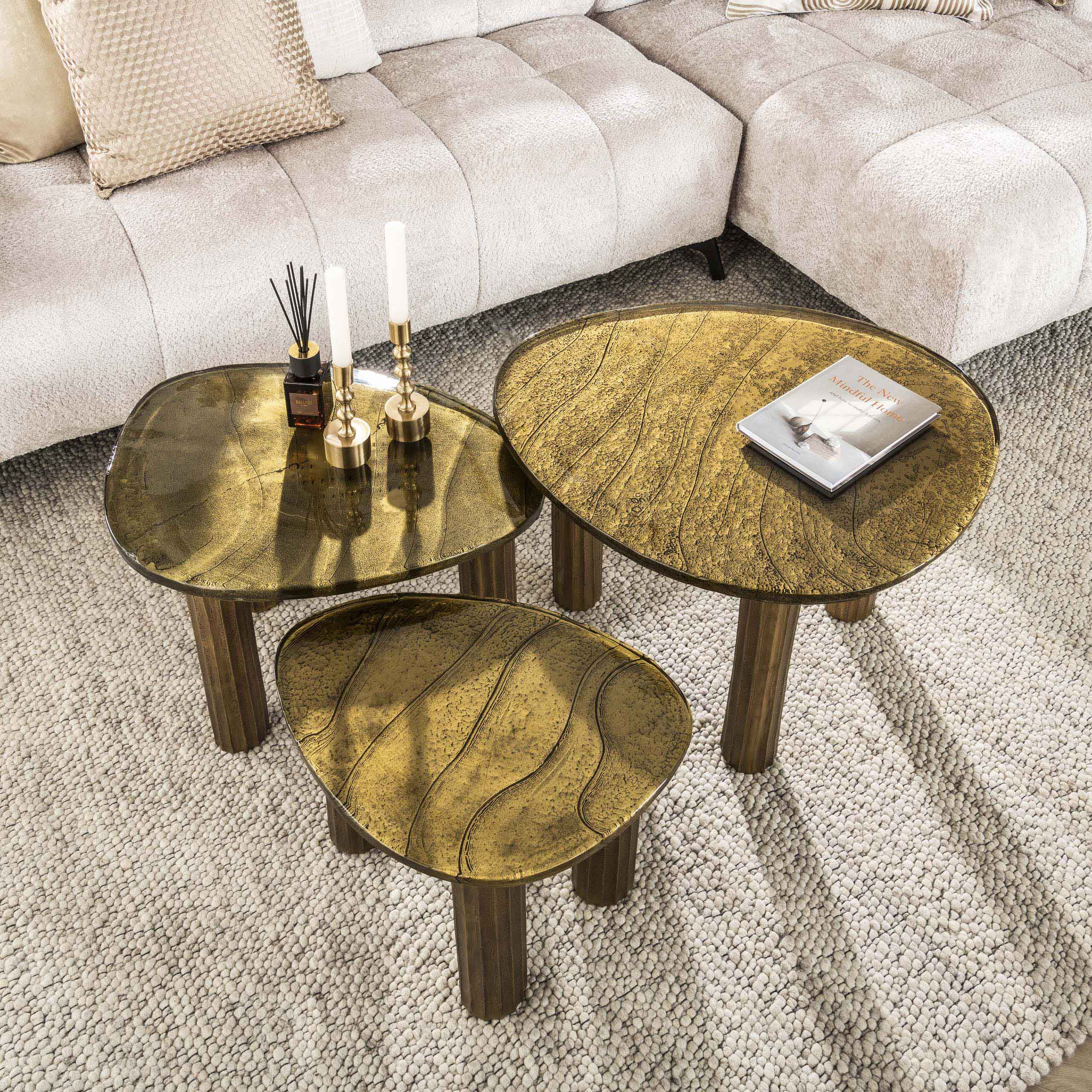Couchtisch Eclipse M in Antikgold (Antiek Gold) - Emmo Design