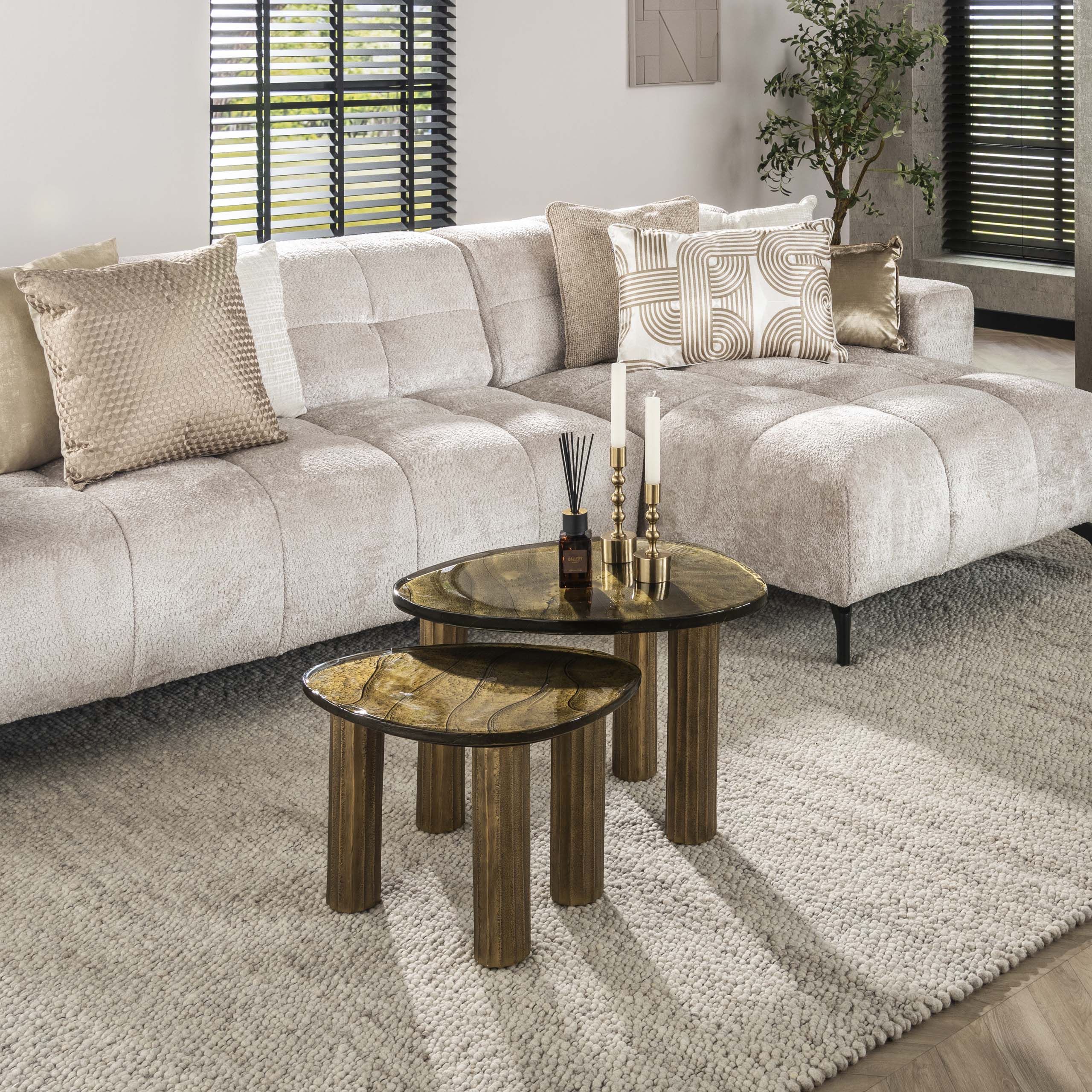 Couchtisch Eclipse M in Antikgold (Antiek Gold) - Emmo Design