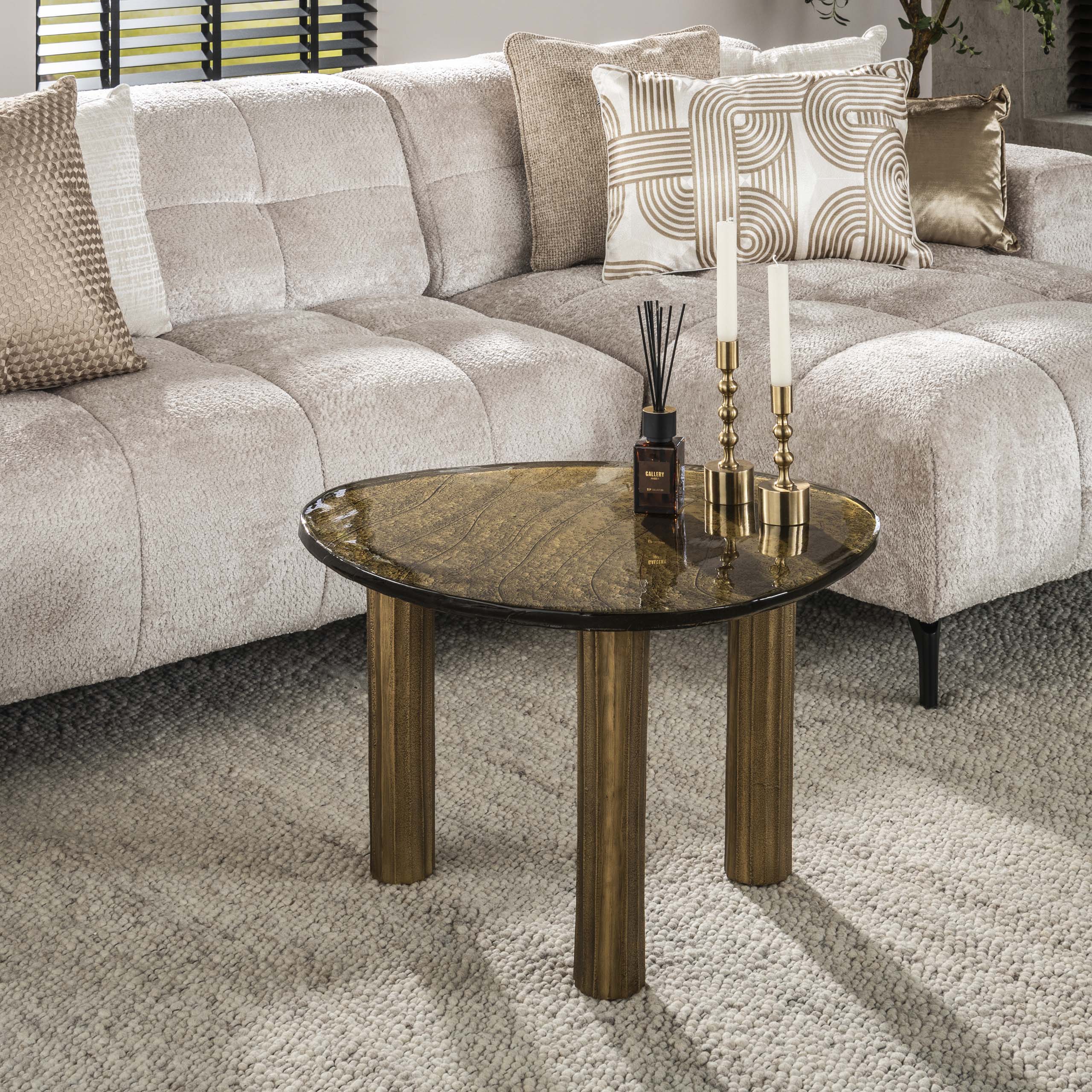Couchtisch Eclipse L in Antikgold (Antiek Gold) - Emmo Design