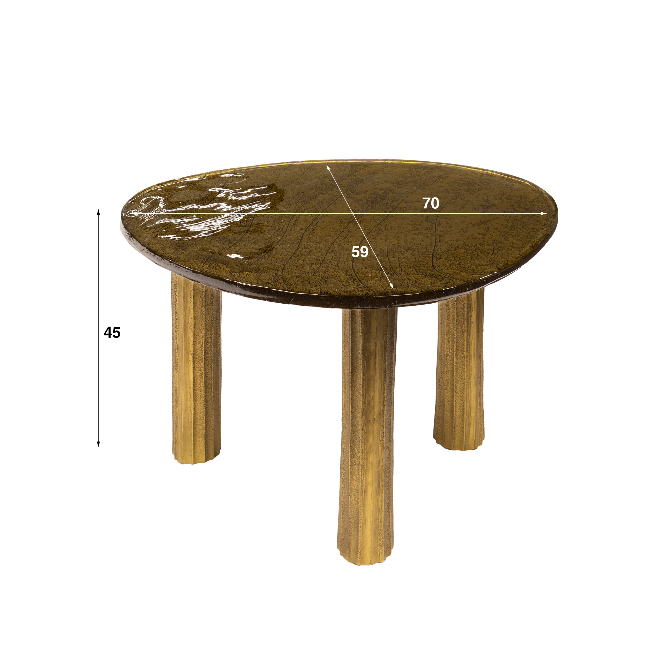 Salontafel Eclipse L / Antiek goud - Zijlstra