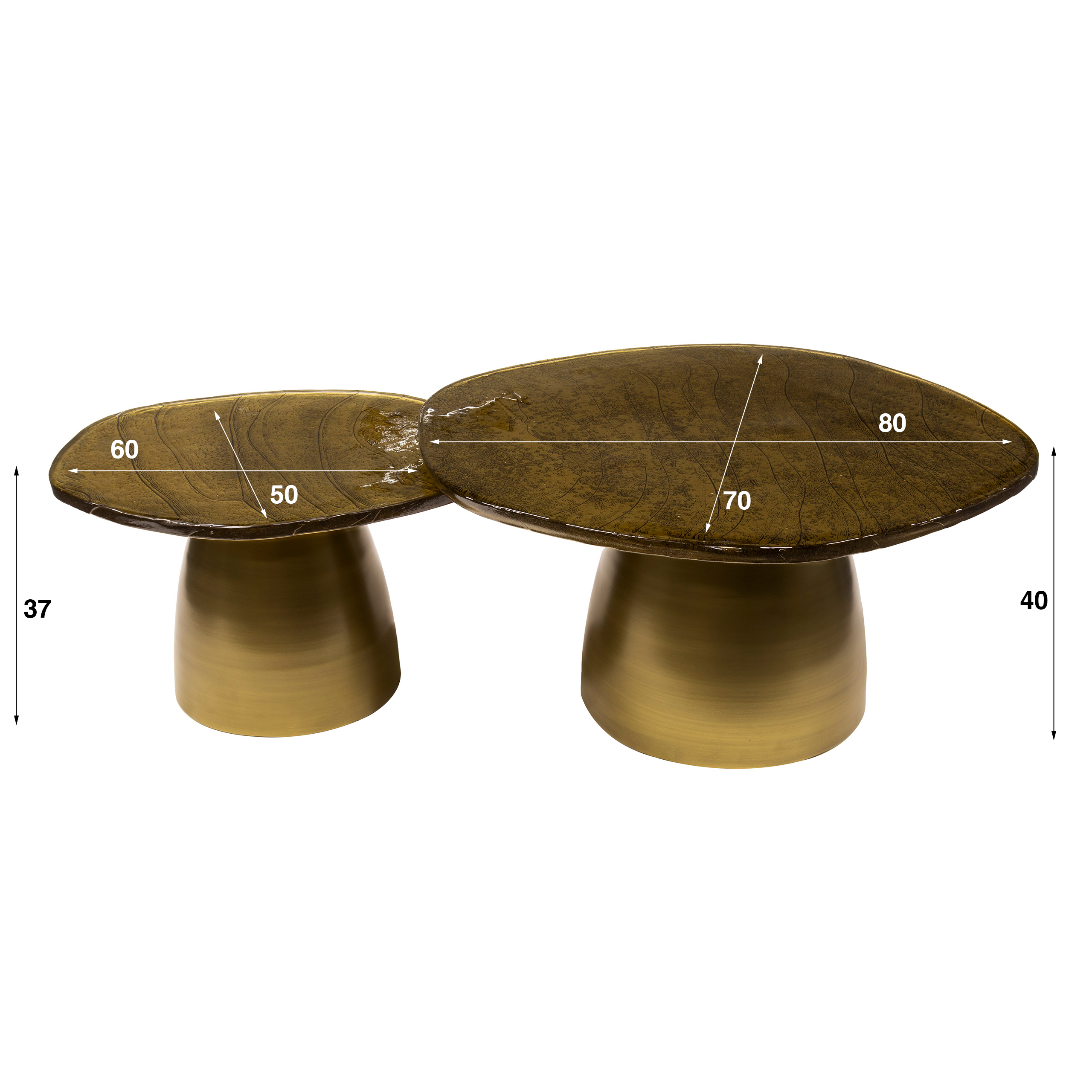 Salontafel Eclipse set van 2 / Antiek goud - Zijlstra