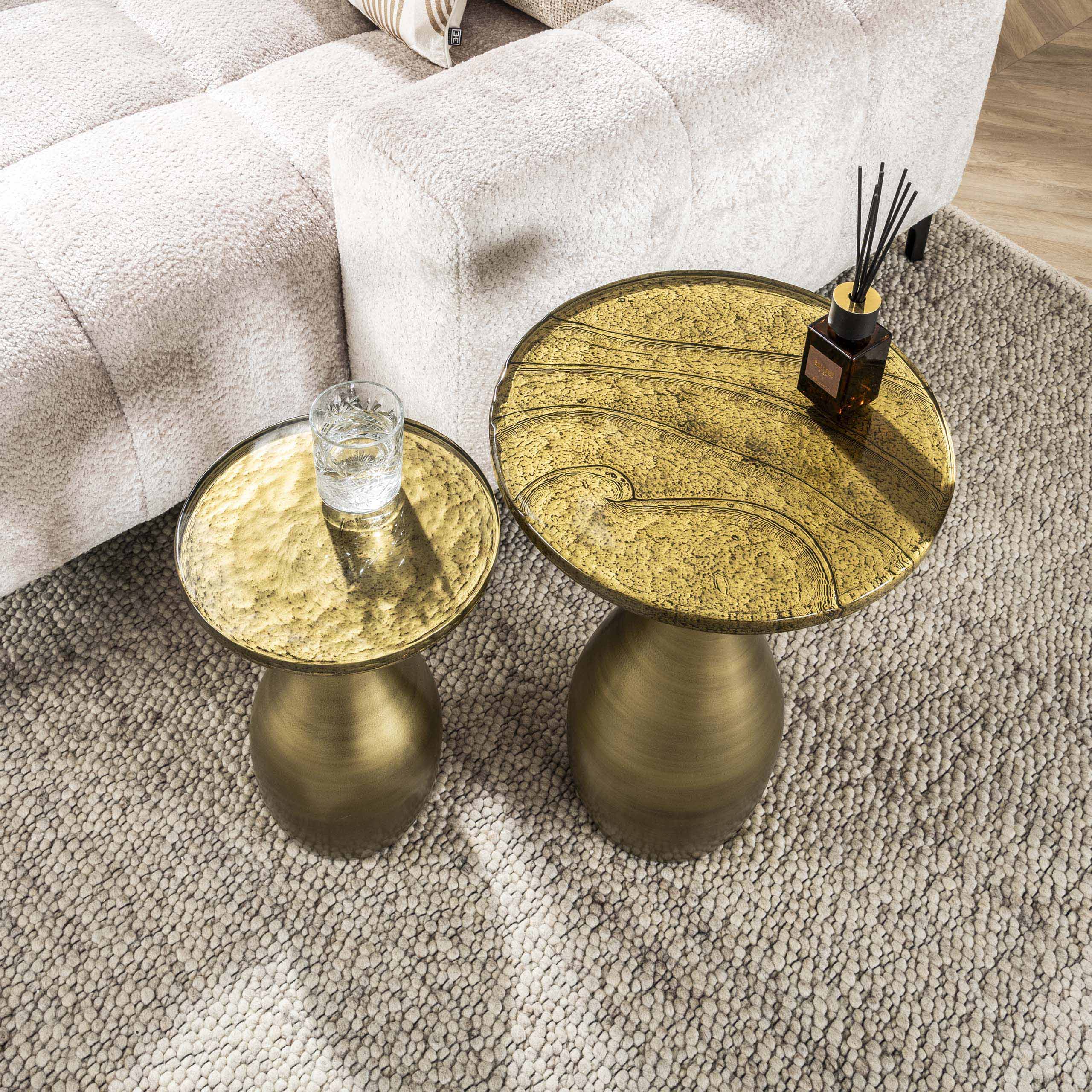 Beistelltisch Eclipse Drop S / Antik Gold