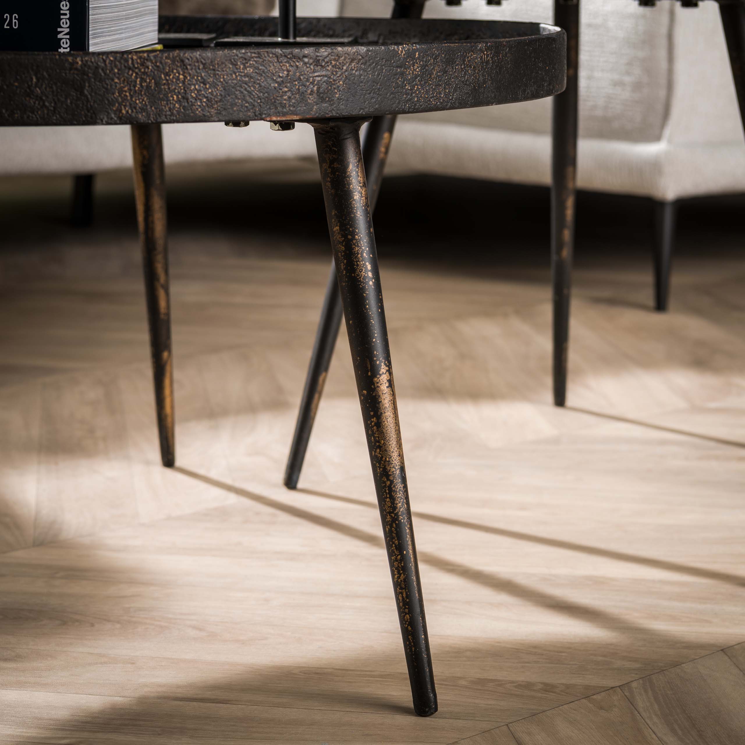 Salontafel Metallic rond set van 2 / Grijs - Zijlstra