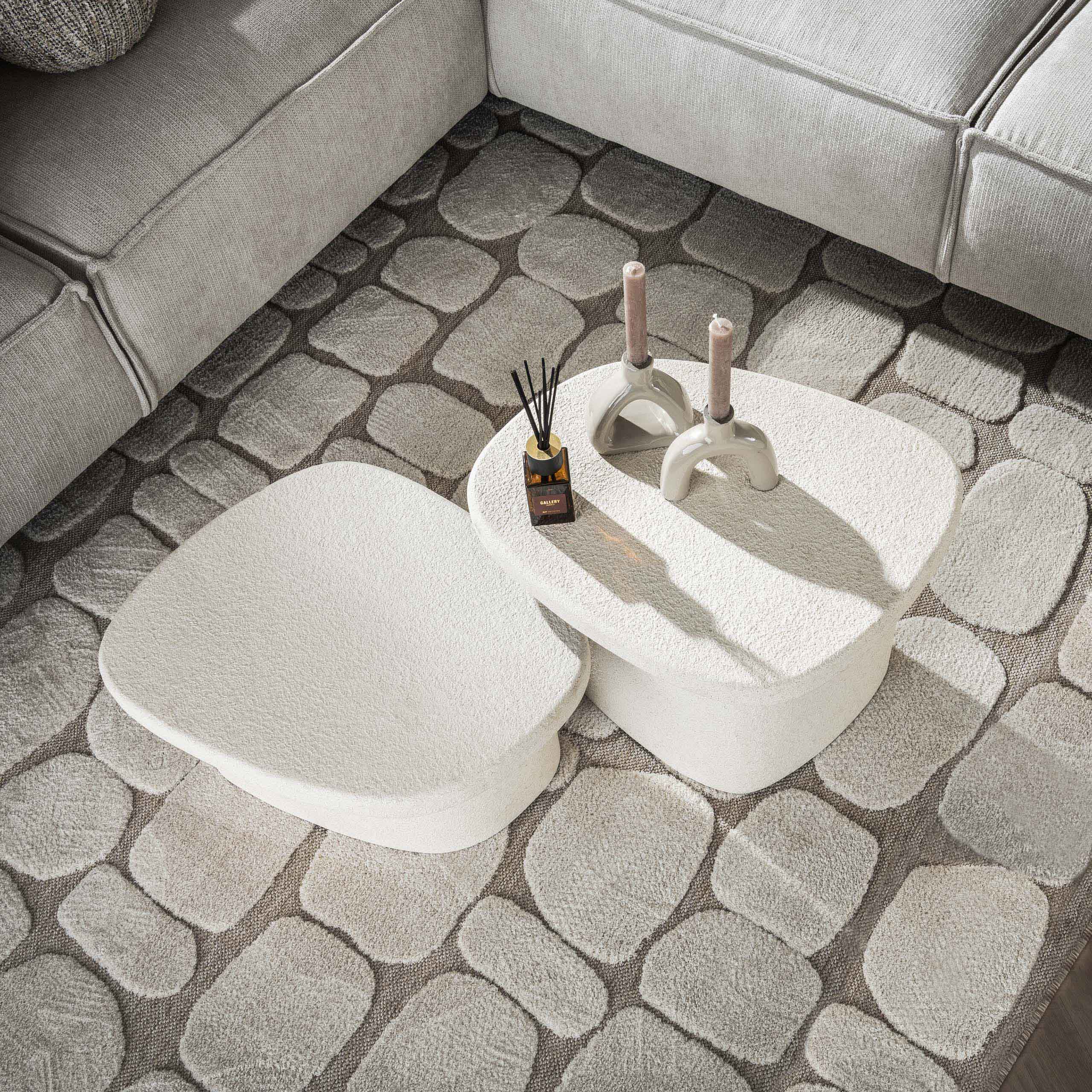 Salontafel Stone organisch set van 2 / Marmer composiet - Zijlstra