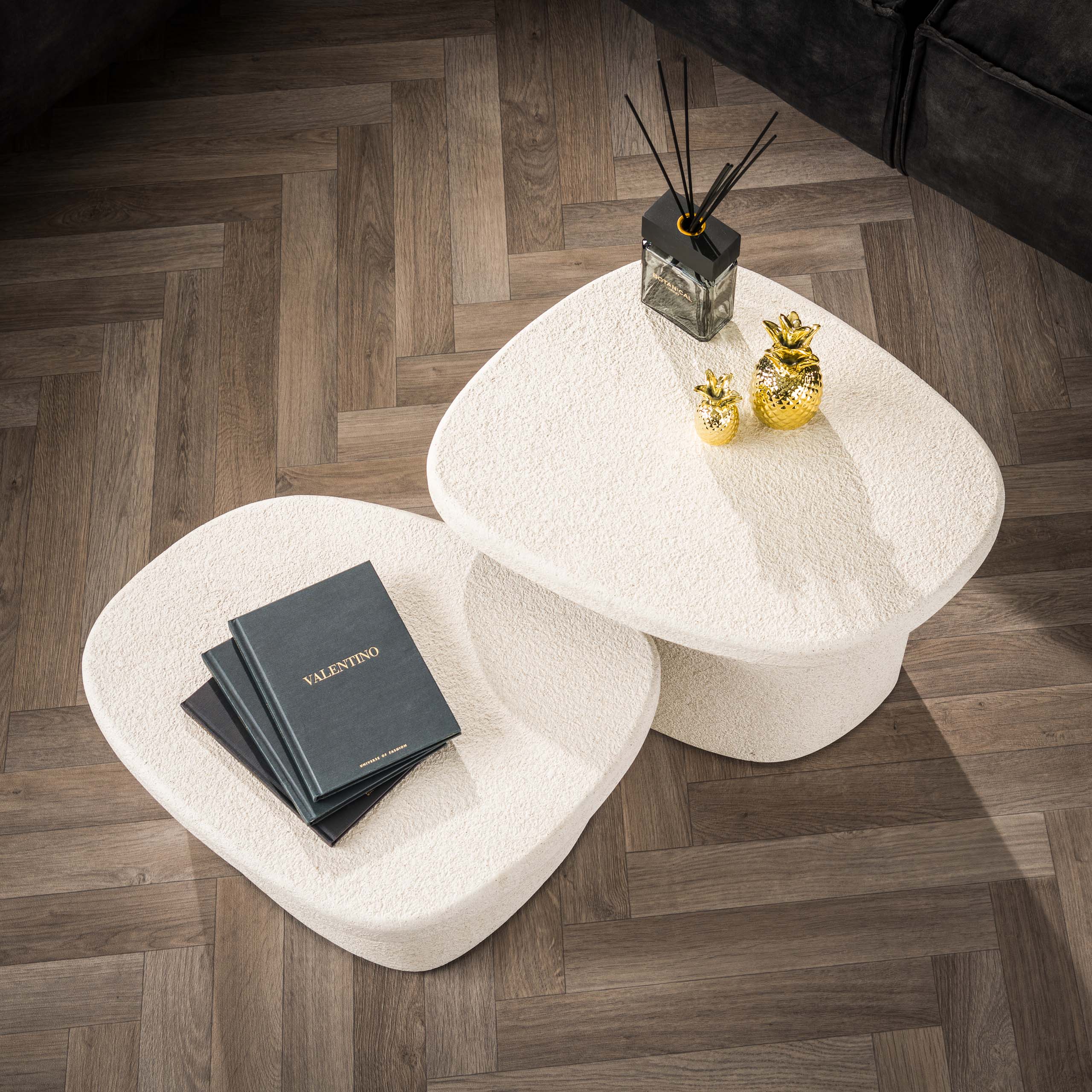 Salontafel Stone organisch set van 2 / Marmer composiet - Zijlstra