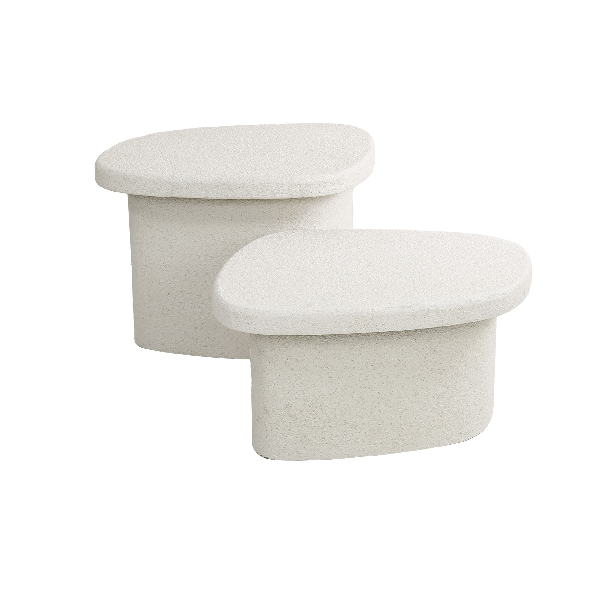 Mesa de centro Stone orgánica, set de 2 / Mármol compuesto - Zijlstra