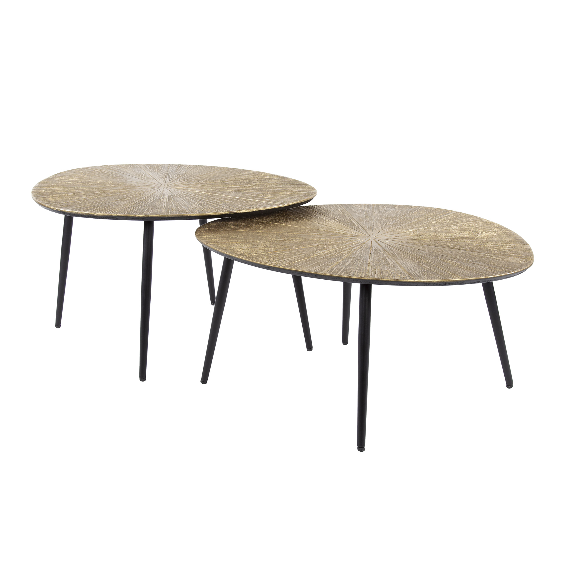 Organisches Couchtisch-Set Ray (2-teilig) in Ray Antikgold (Ray antiek Gold) - Emmo Design