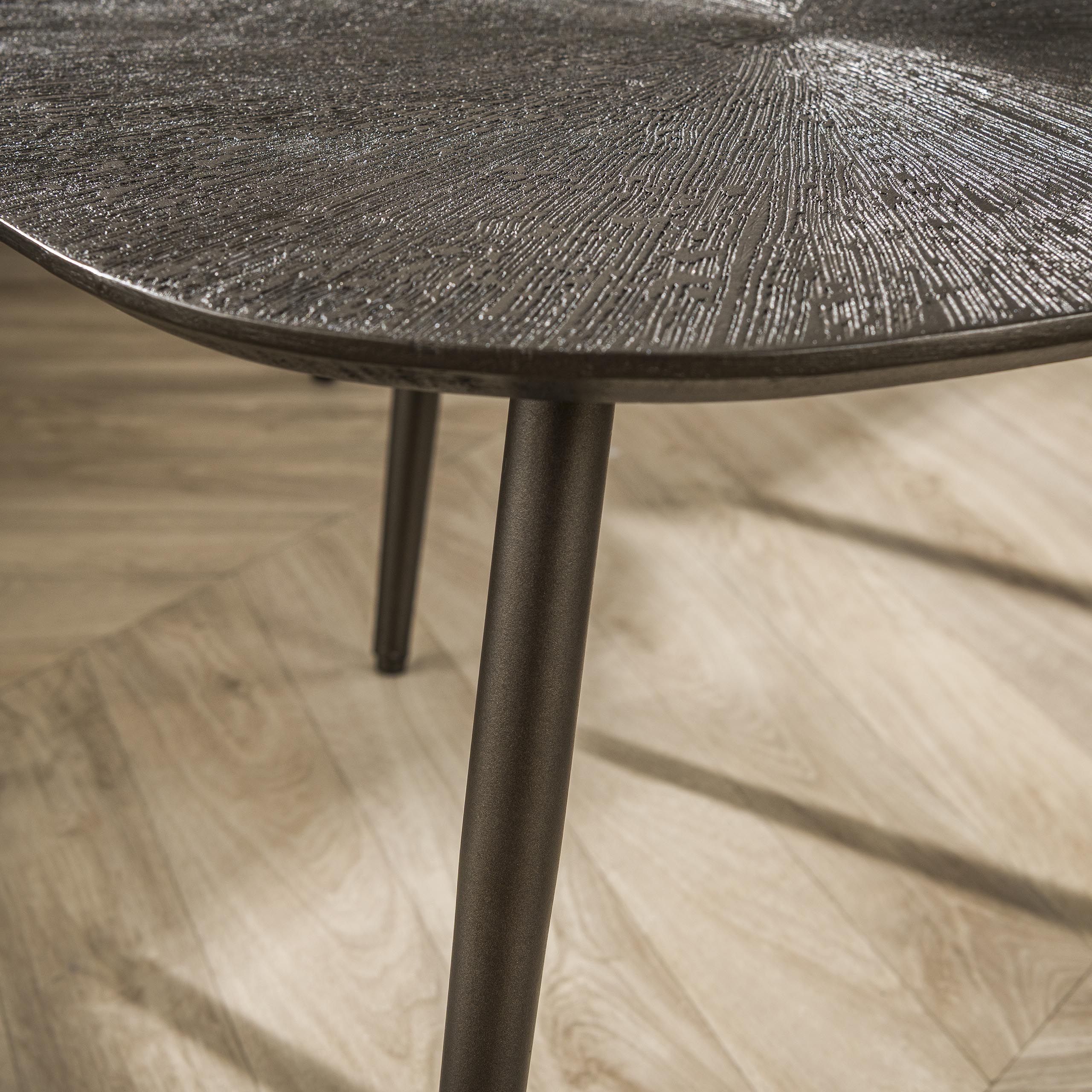 Organisches Couchtisch-Set Brown Ray (2-teilig) in Dunkelbraun Bronze (Dunkelbraun brons) - Emmo Design