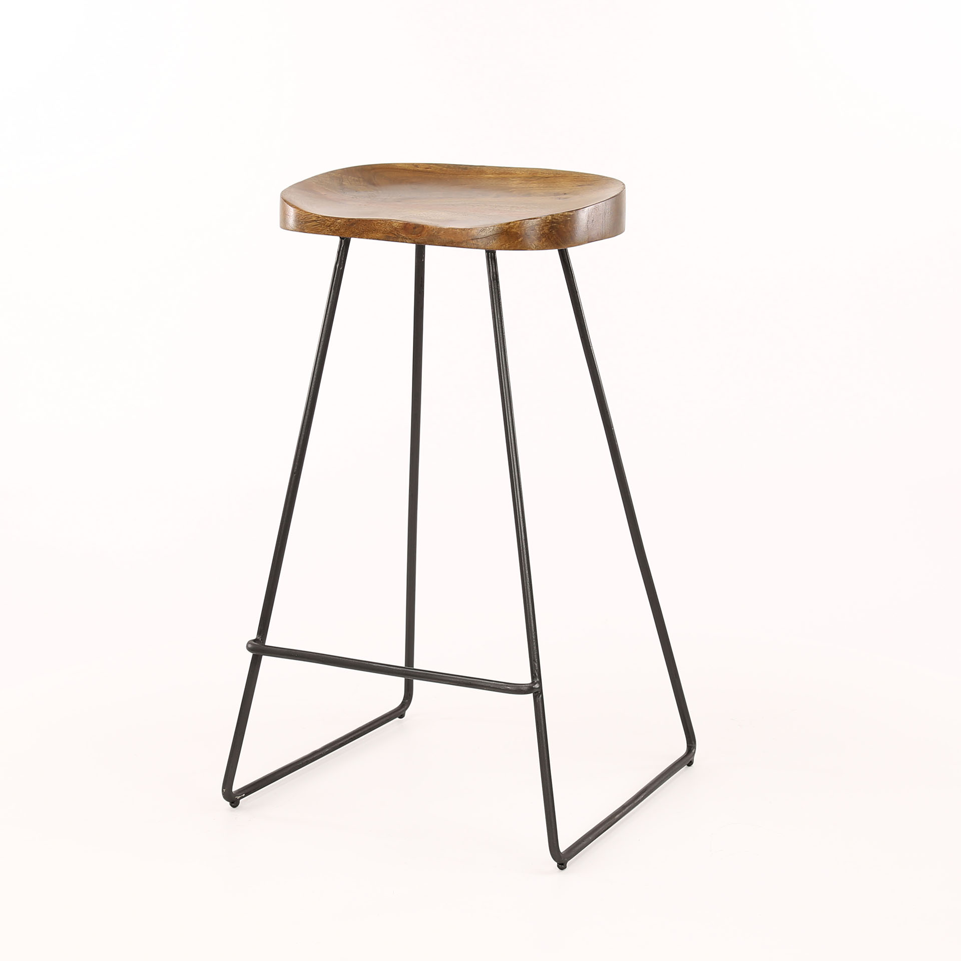 Taburete de bar Wooden Seat pack de 4 / Acacia maciza - Zijlstra